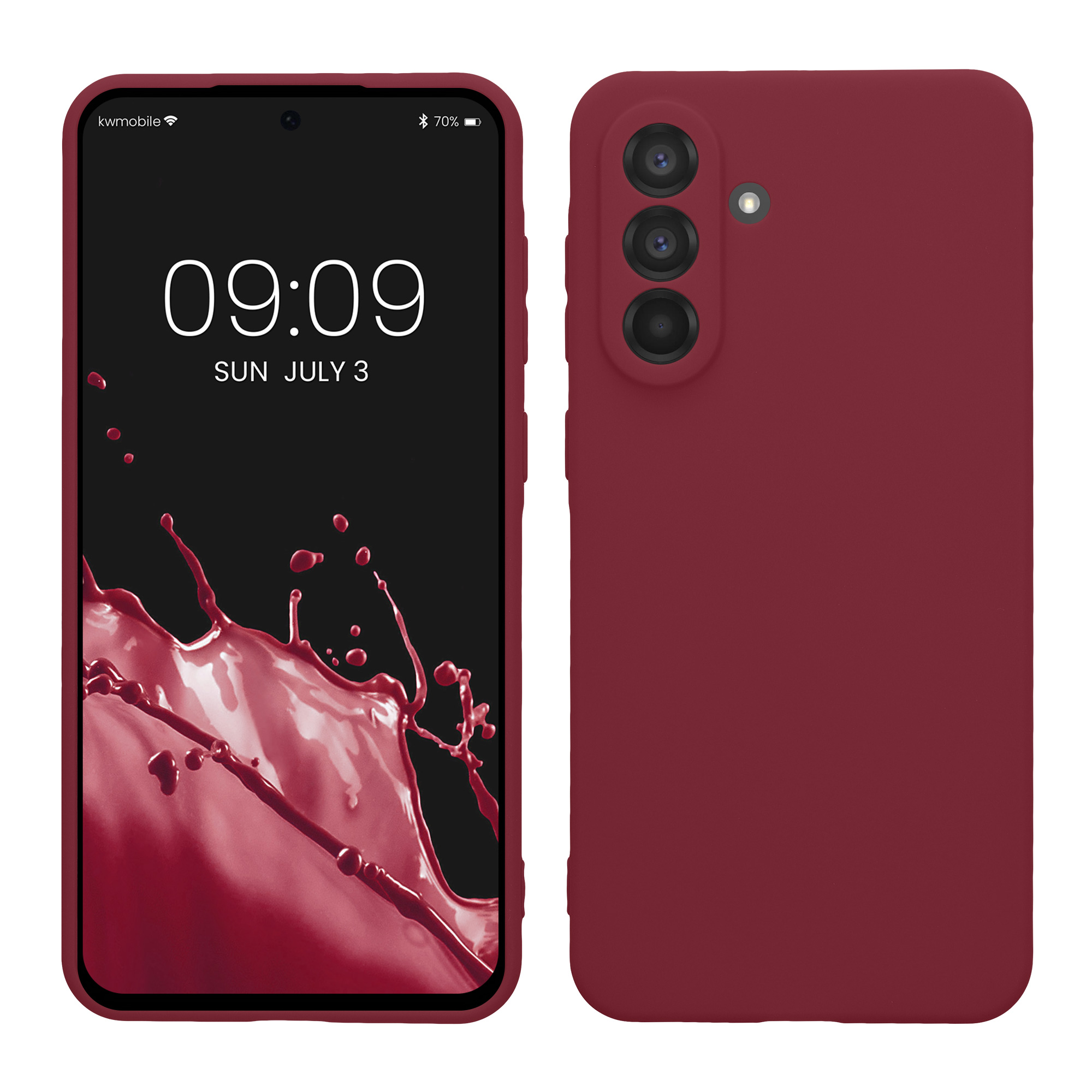 Kryt na mobil Samsung Galaxy A56 5G kwmobile slim matný TPU Bordeaux fialová
