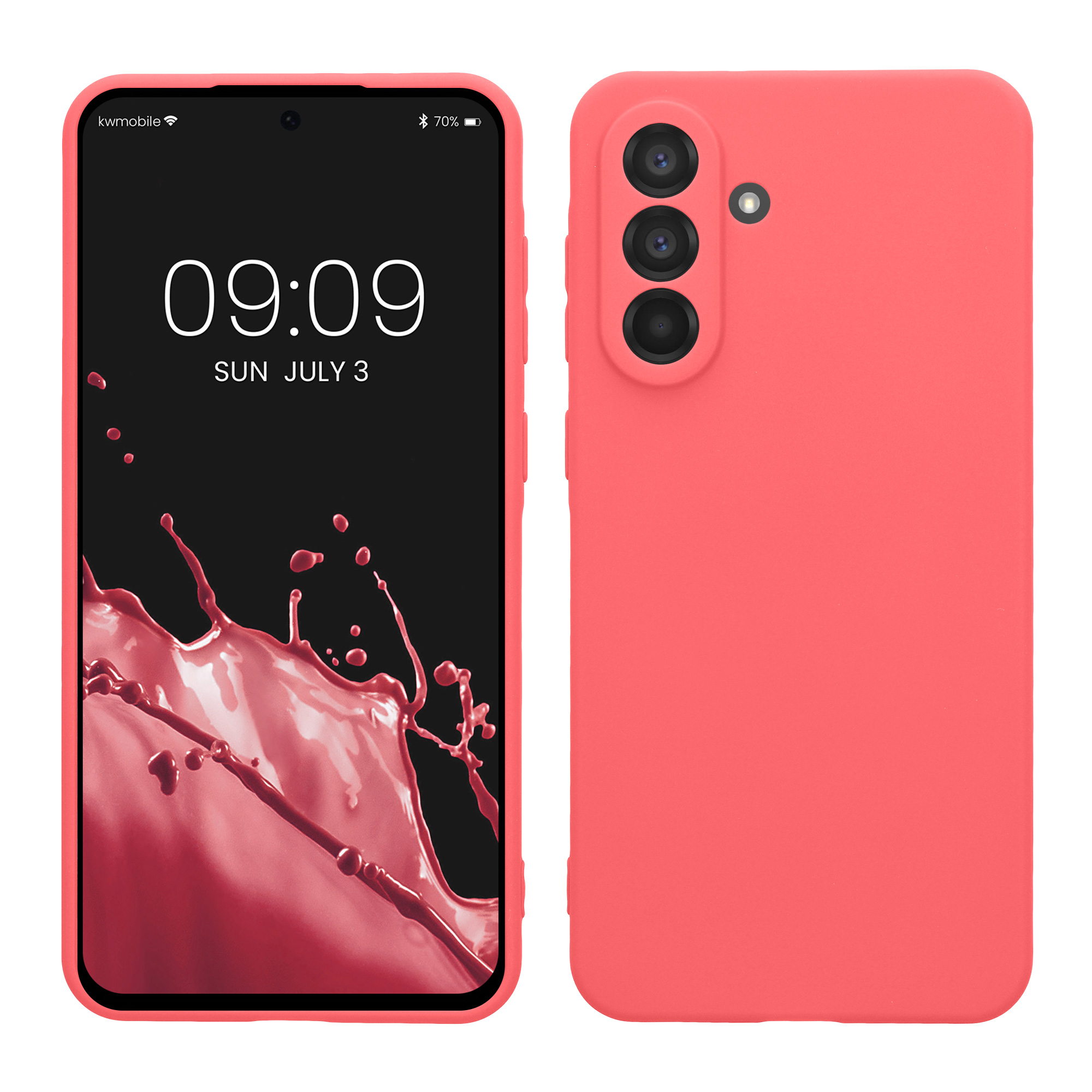 Pouzdro pro Samsung Galaxy A56 5G kwmobile tenké TPU - neonově korálová