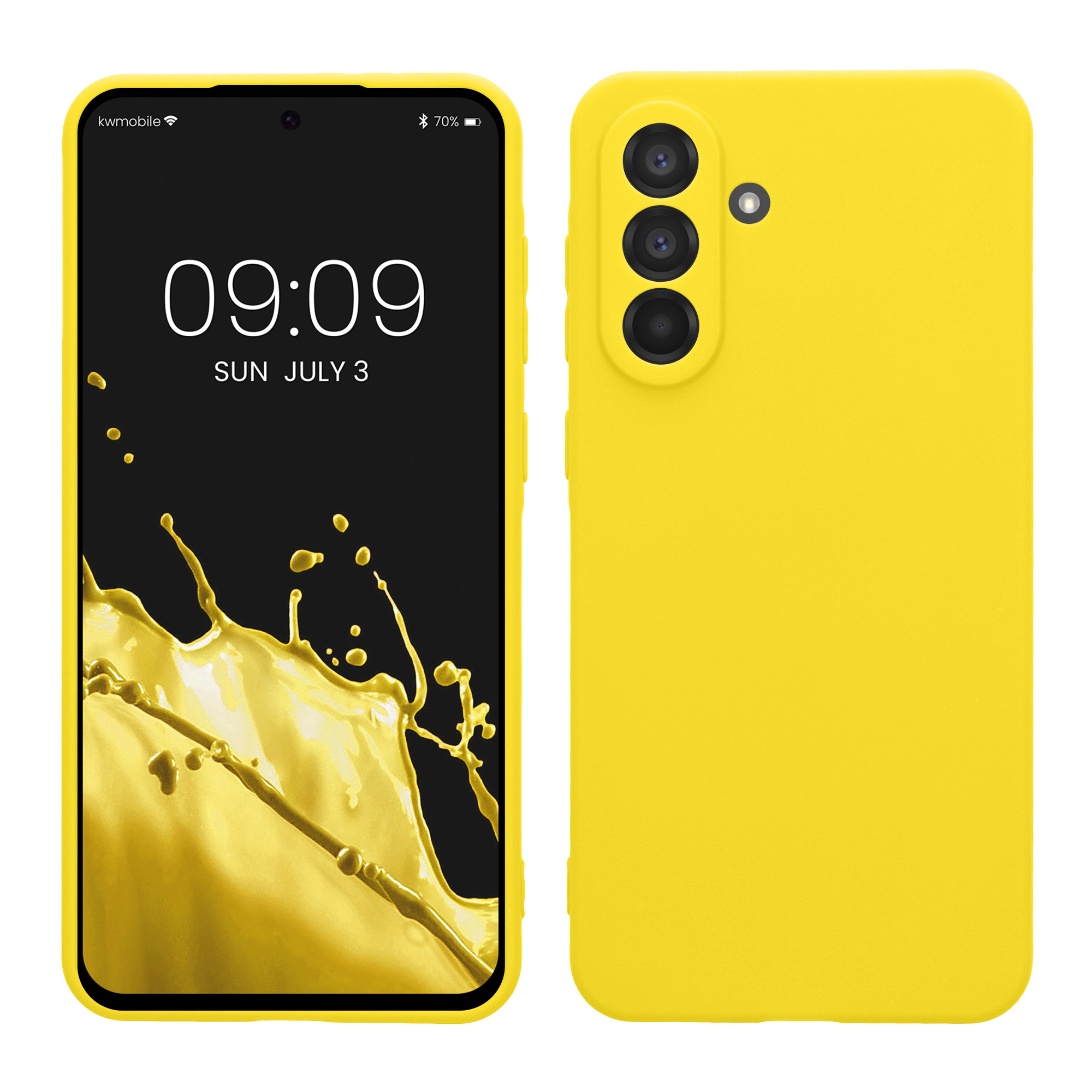 Pouzdro pro Samsung Galaxy A56 5G kwmobile tenké TPU - zářivě žlutá