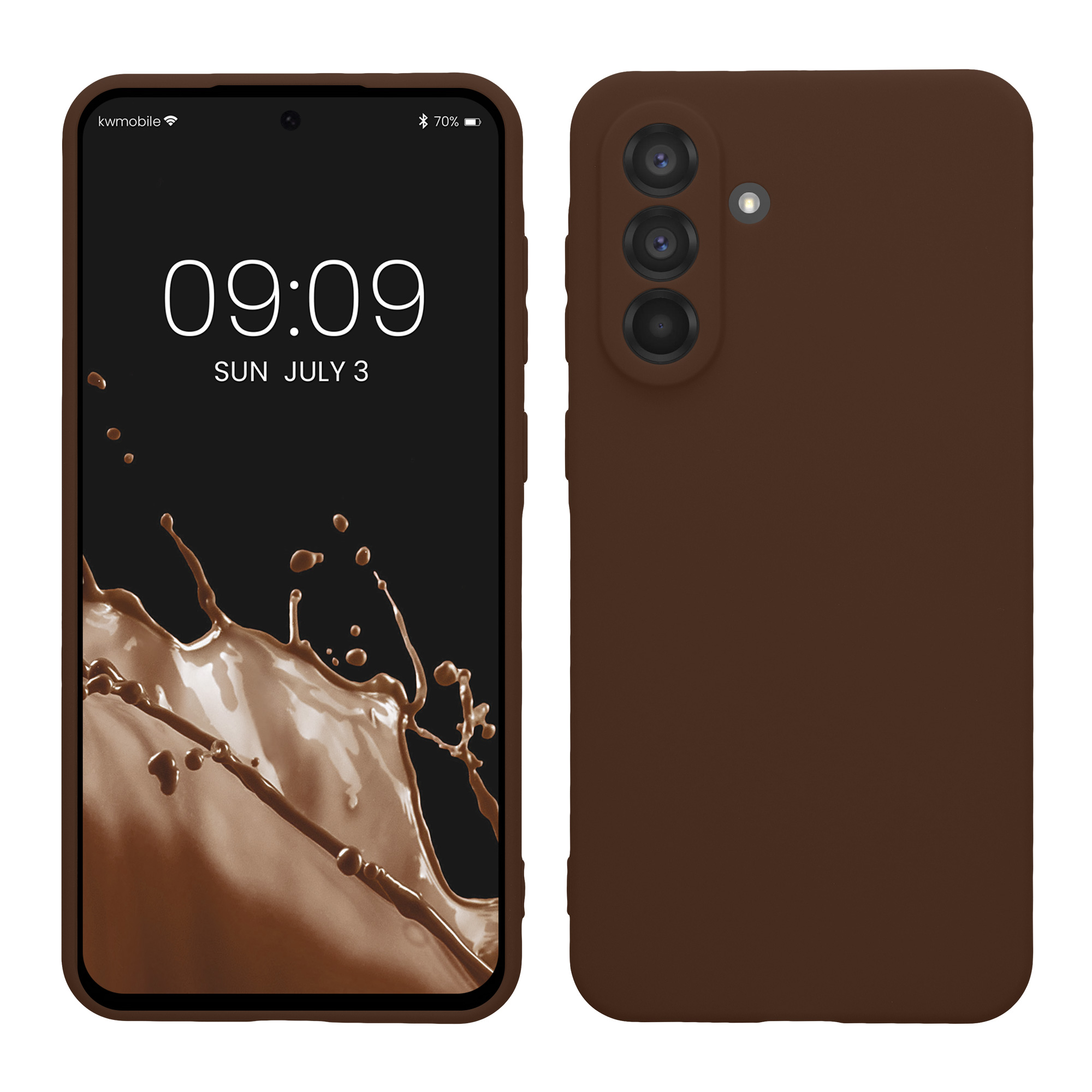 Pouzdro pro Samsung Galaxy A56 5G kwmobile tenké TPU - čokoládová