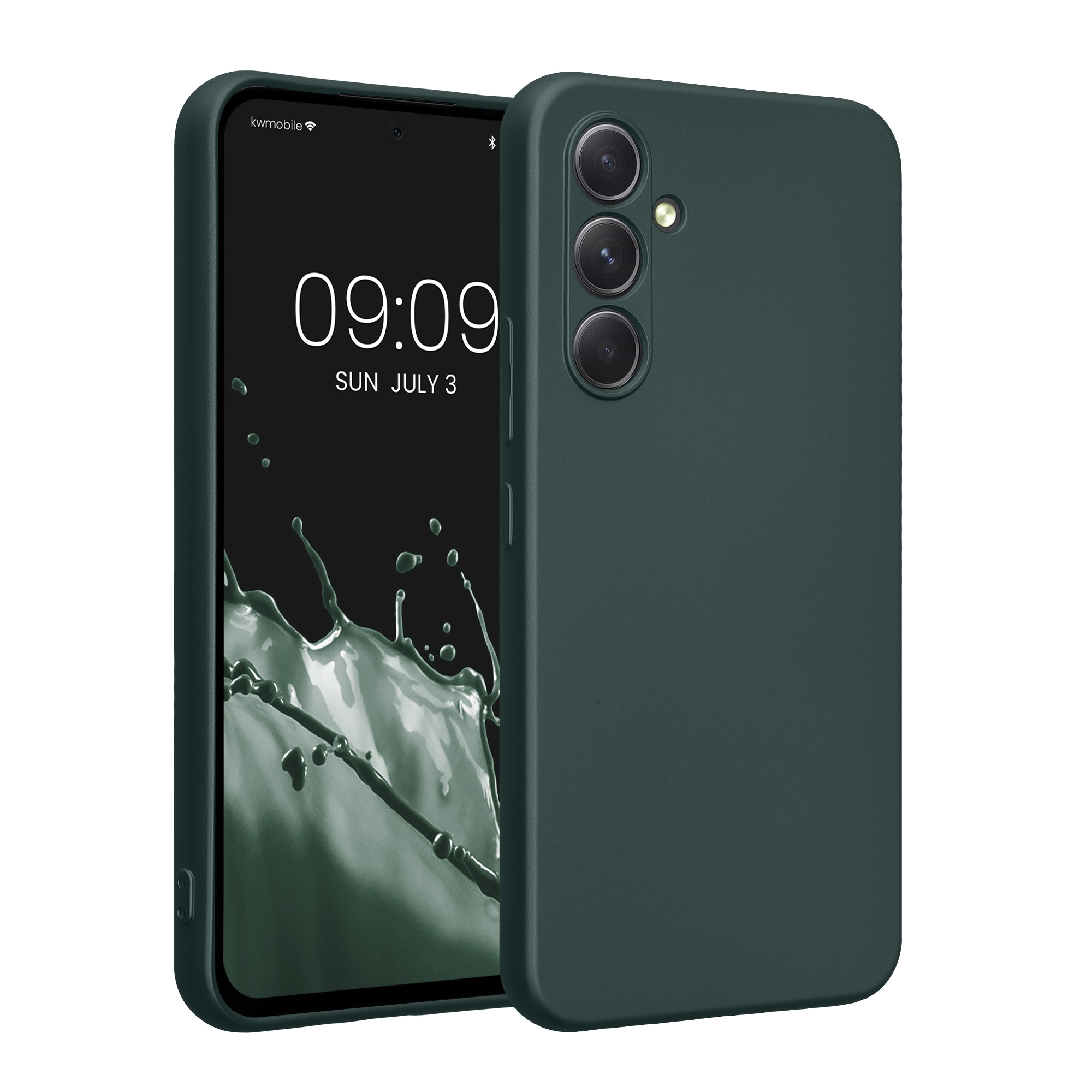Kryt na mobil Samsung Galaxy A54 5G kwmobile TPU metalický Metalická petrolejová