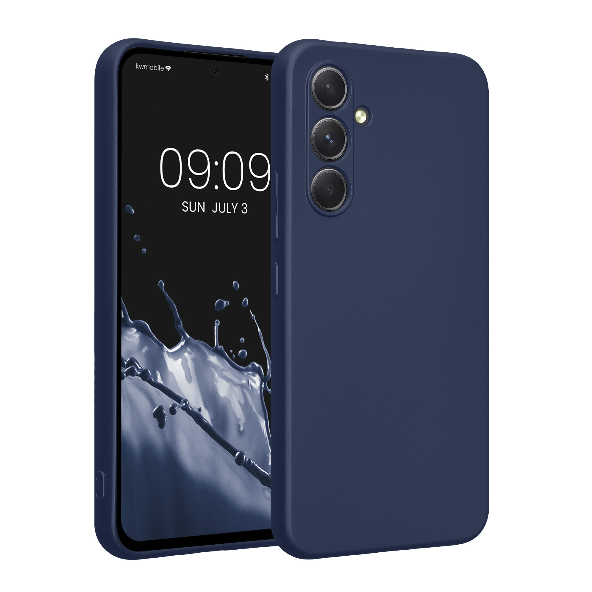 Kryt na mobil Samsung Galaxy A54 5G kwmobile TPU metalický Metalická modrá