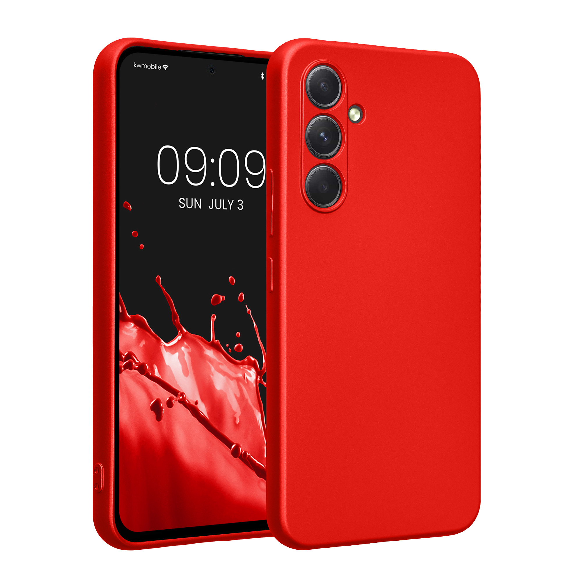 Kryt na mobil Samsung Galaxy A54 5G kwmobile TPU metalický Metalická tmavě červená
