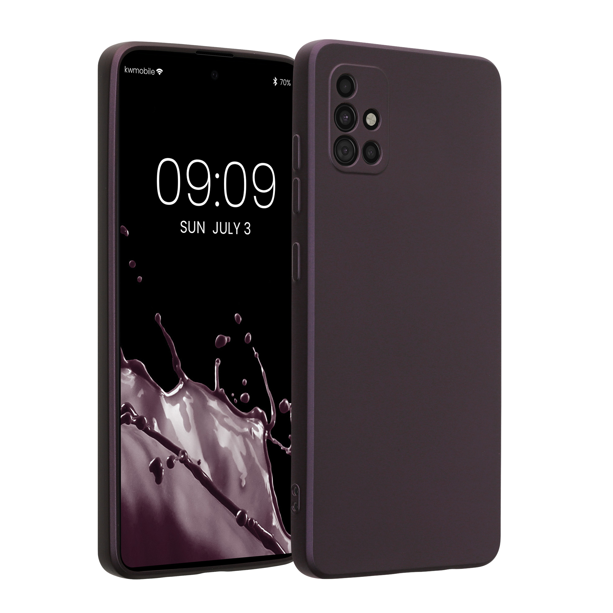 Kryt na mobil Samsung Galaxy A51 kwmobile TPU metalický Metalická ostružinová