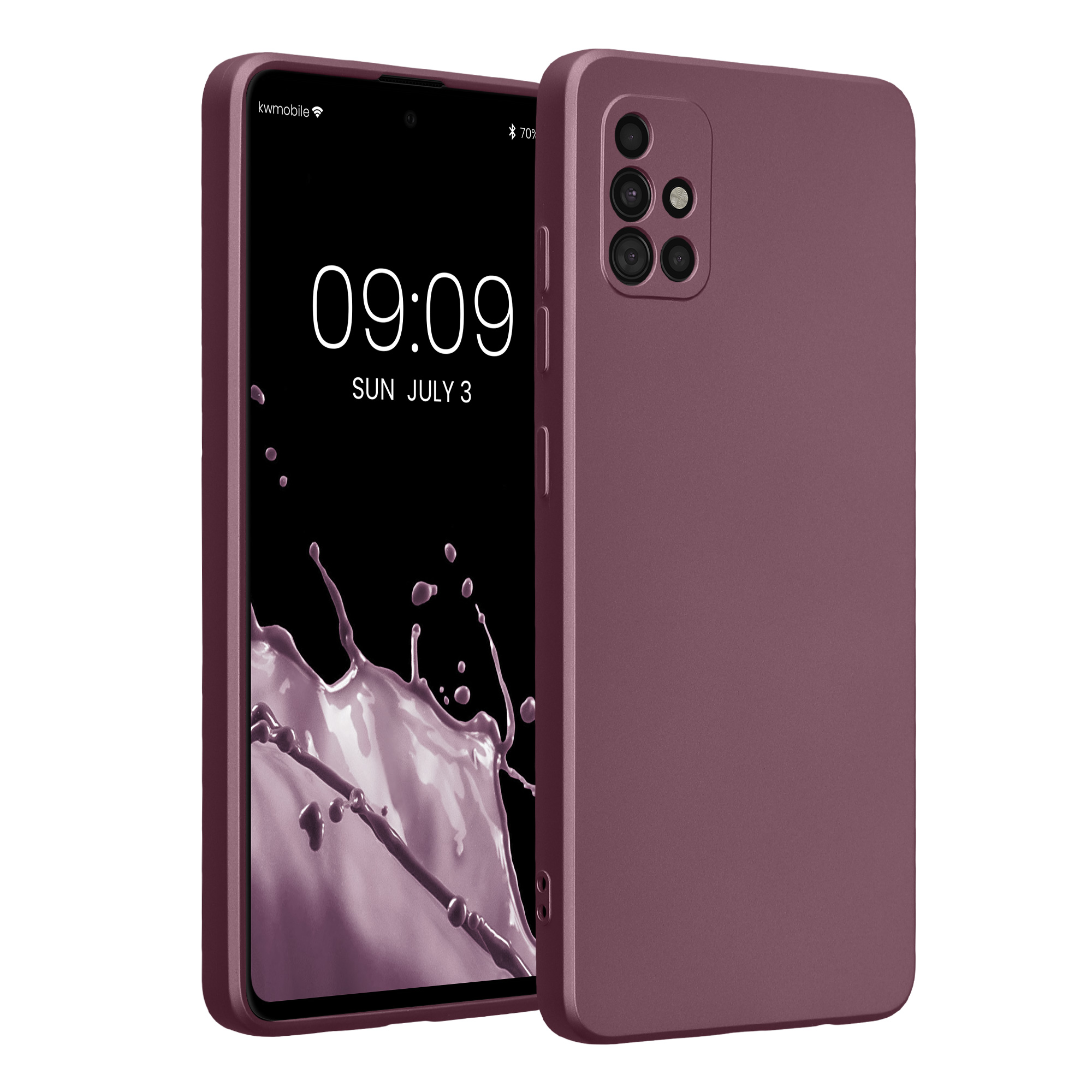 Kryt na mobil Samsung Galaxy A51 kwmobile TPU metalický Metalická levandulová