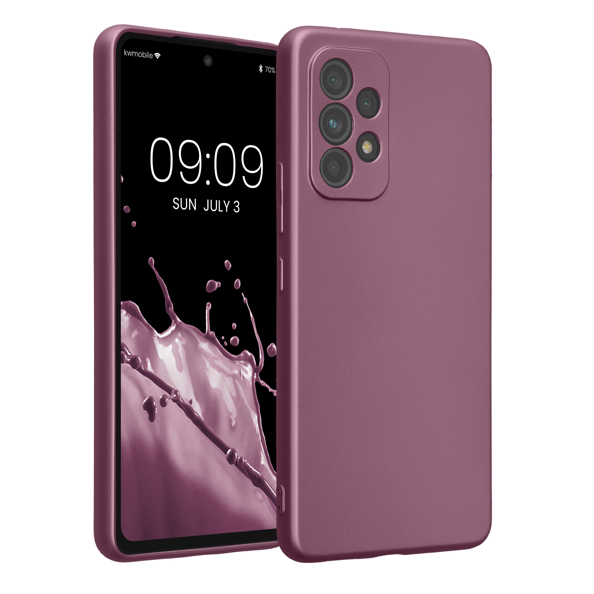 Pouzdro pro Samsung Galaxy A53 5G kwmobile metalické TPU - metalická levandulová