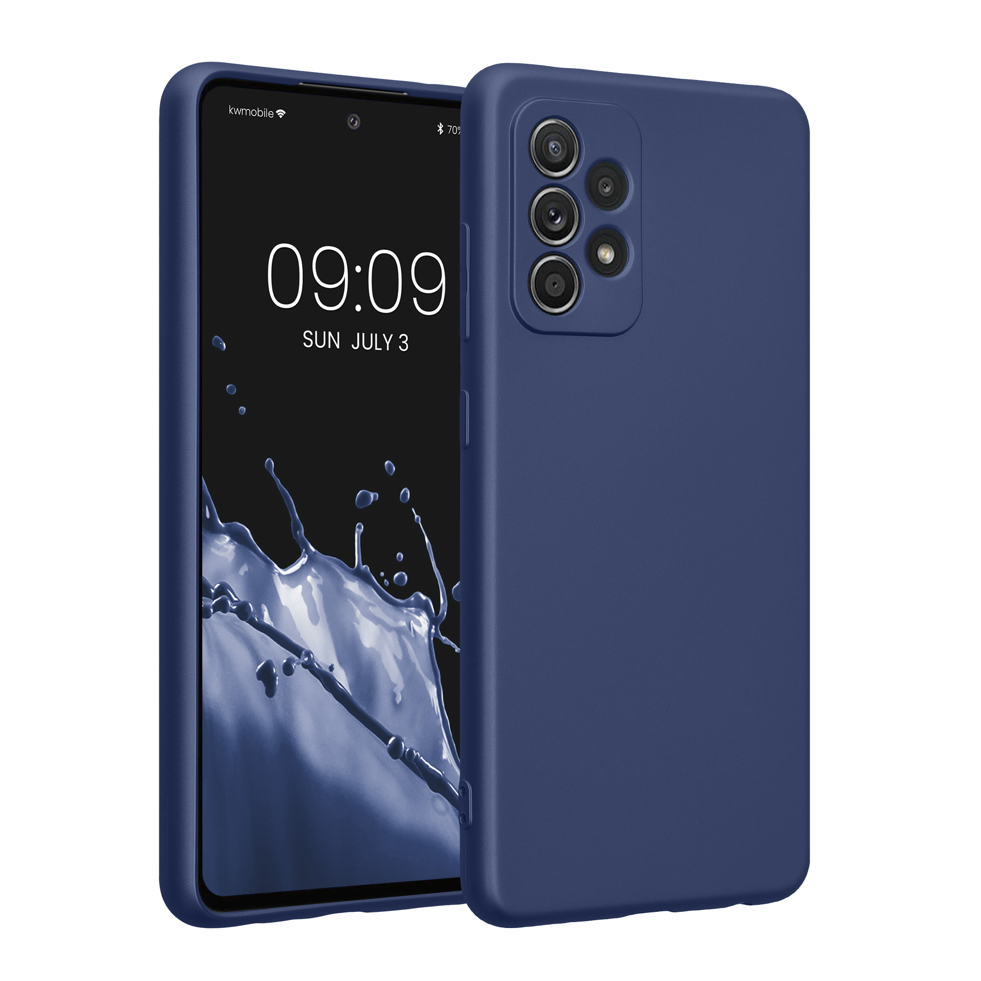 Kryt na mobil Samsung Galaxy A52 / A52 5G / A52s 5G kwmobile TPU metalický Metalická modrá
