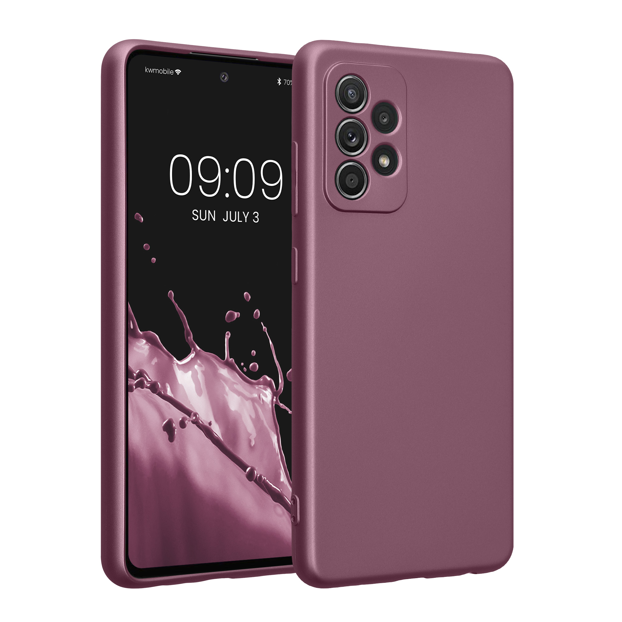 Pouzdro pro Samsung Galaxy A52 / A52 5G / A52s 5G kwmobile metalické TPU - metalická levandulová