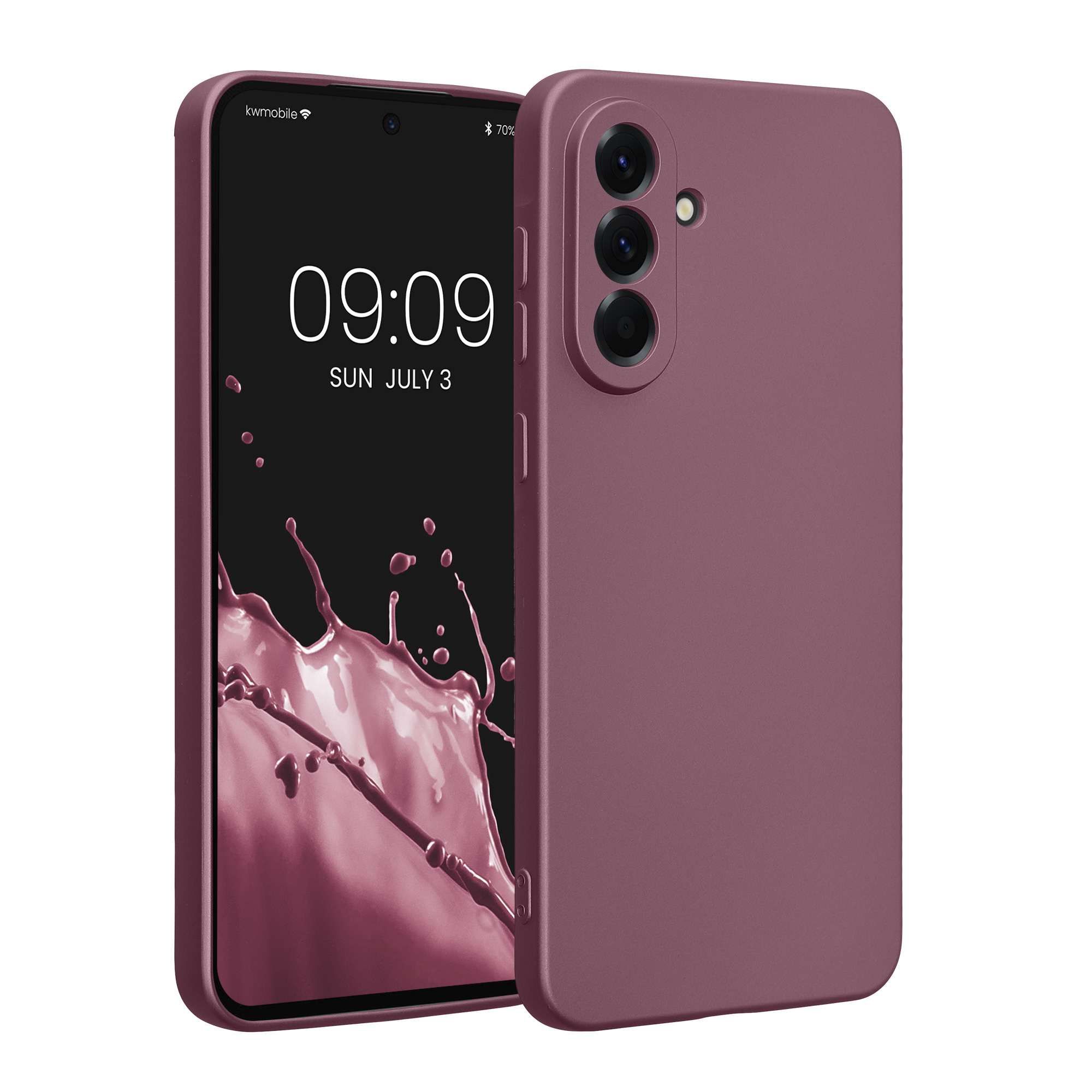 Kryt na mobil Samsung Galaxy A56 5G kwmobile TPU metalický Metalická levandulová