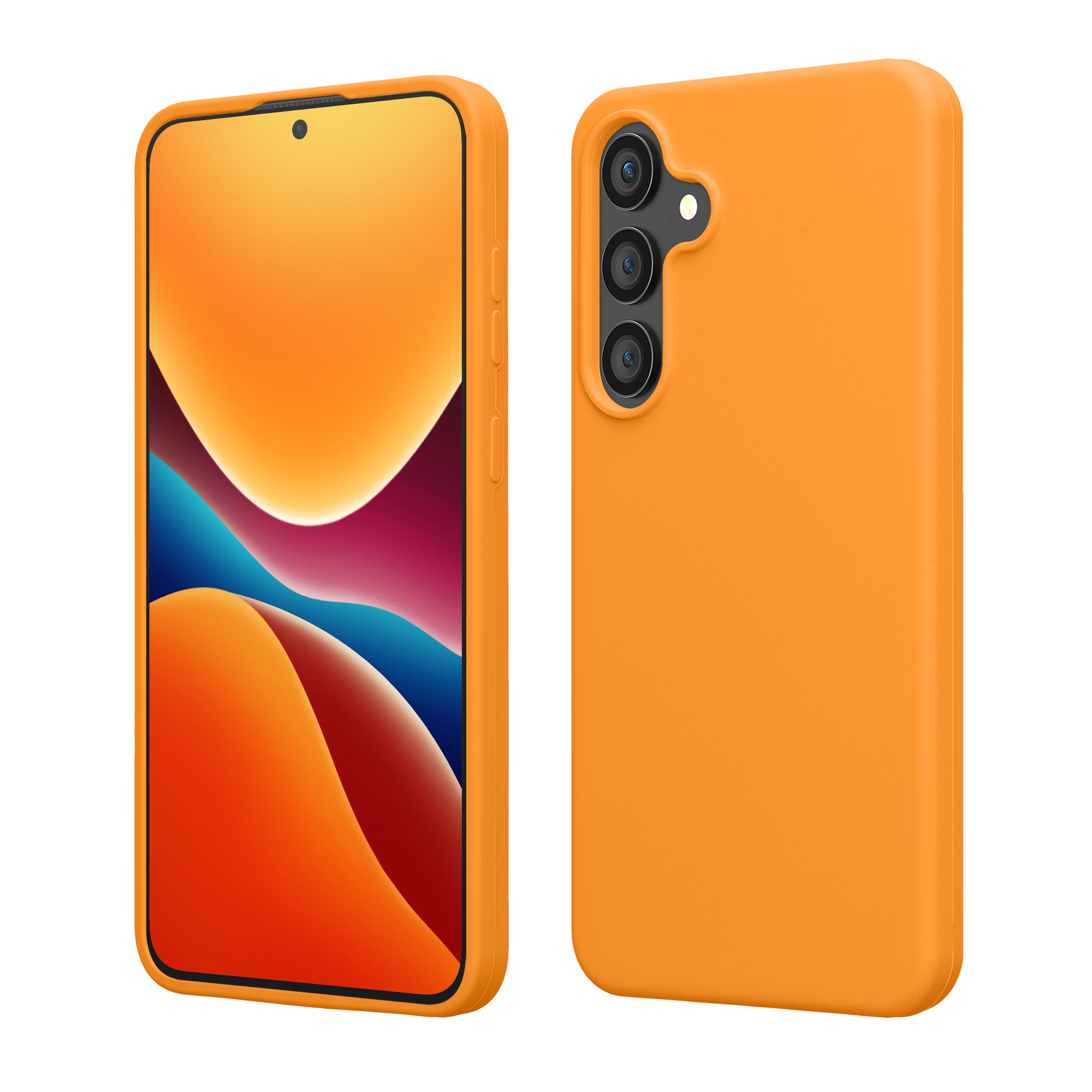 Kryt na mobil Samsung Galaxy S25 FE kwmobile oranžová Fruity Orange