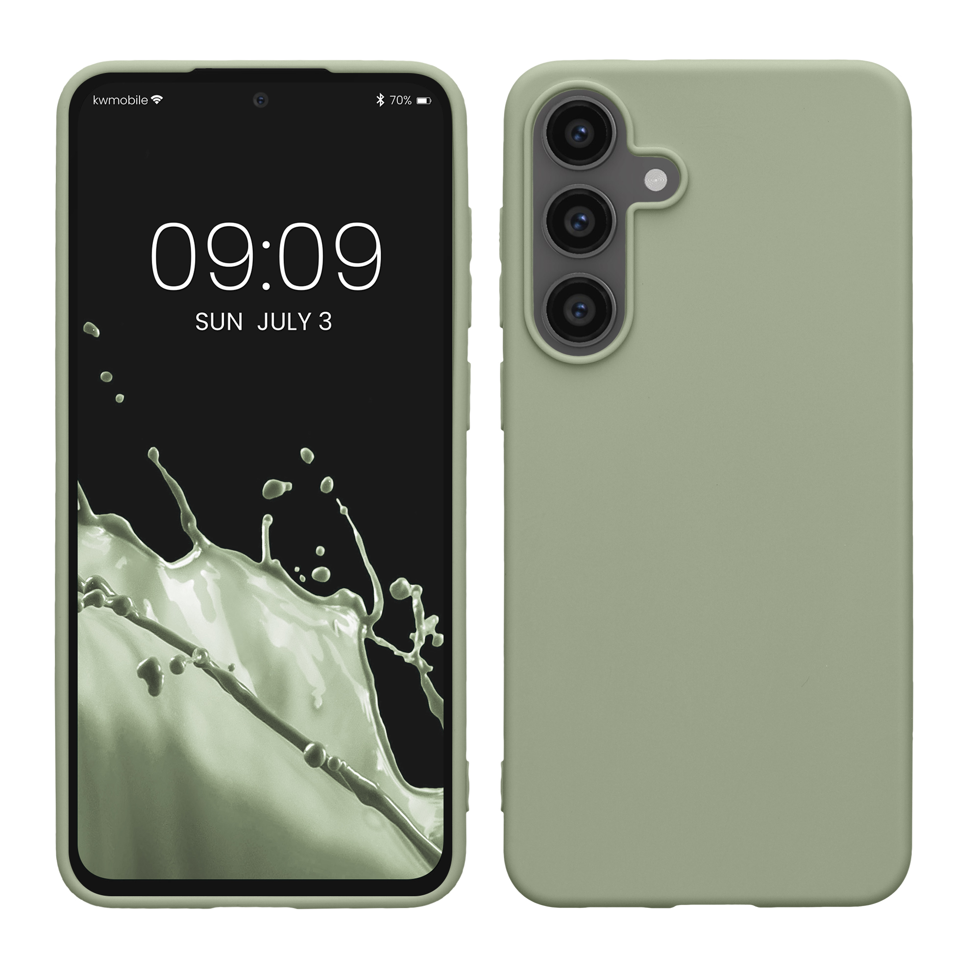 Kryt na mobil Samsung Galaxy S25 FE kwmobile šedozelená