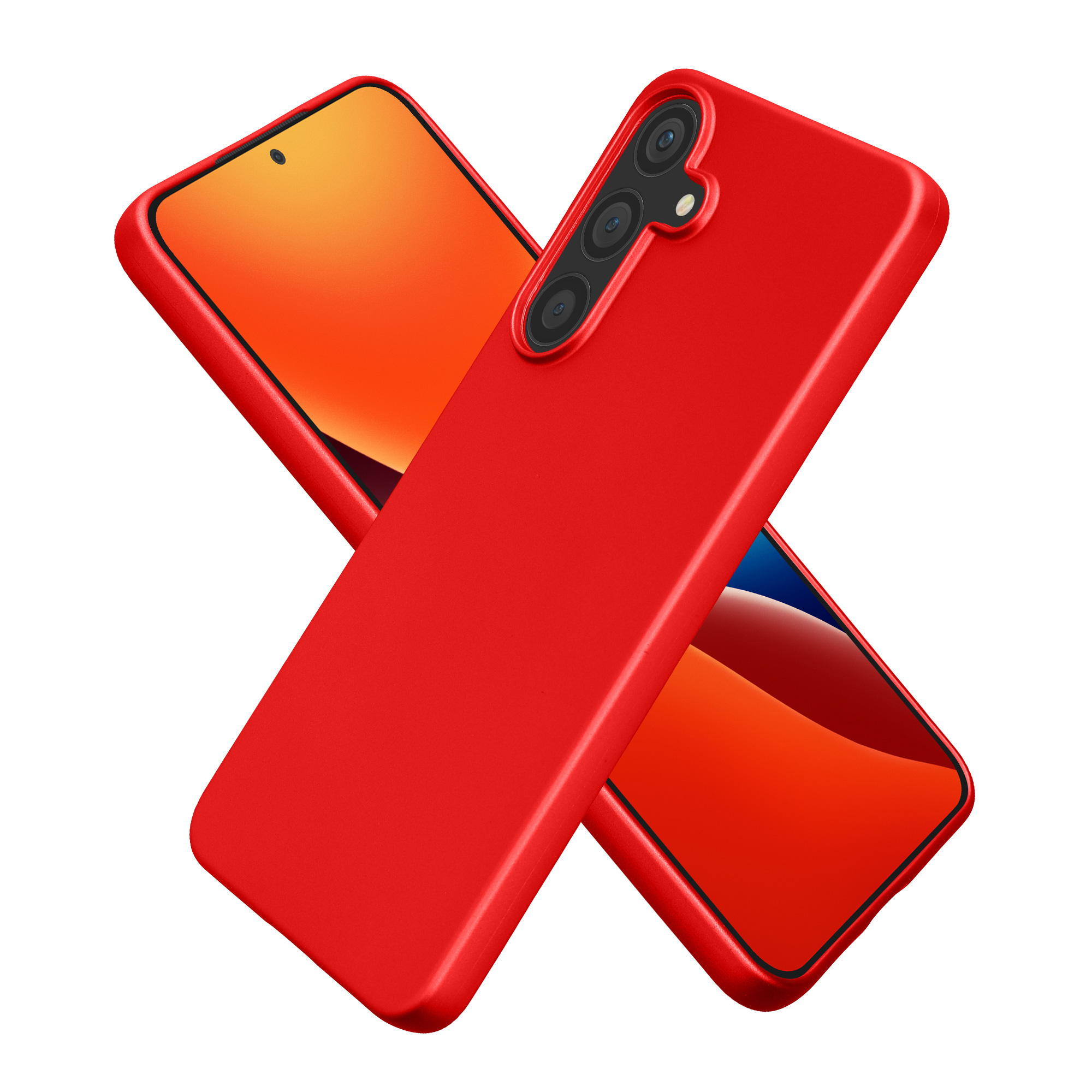Pouzdro pro Samsung Galaxy S25 FE kwmobile tenké metalické silikonové - metalická tmavě červená