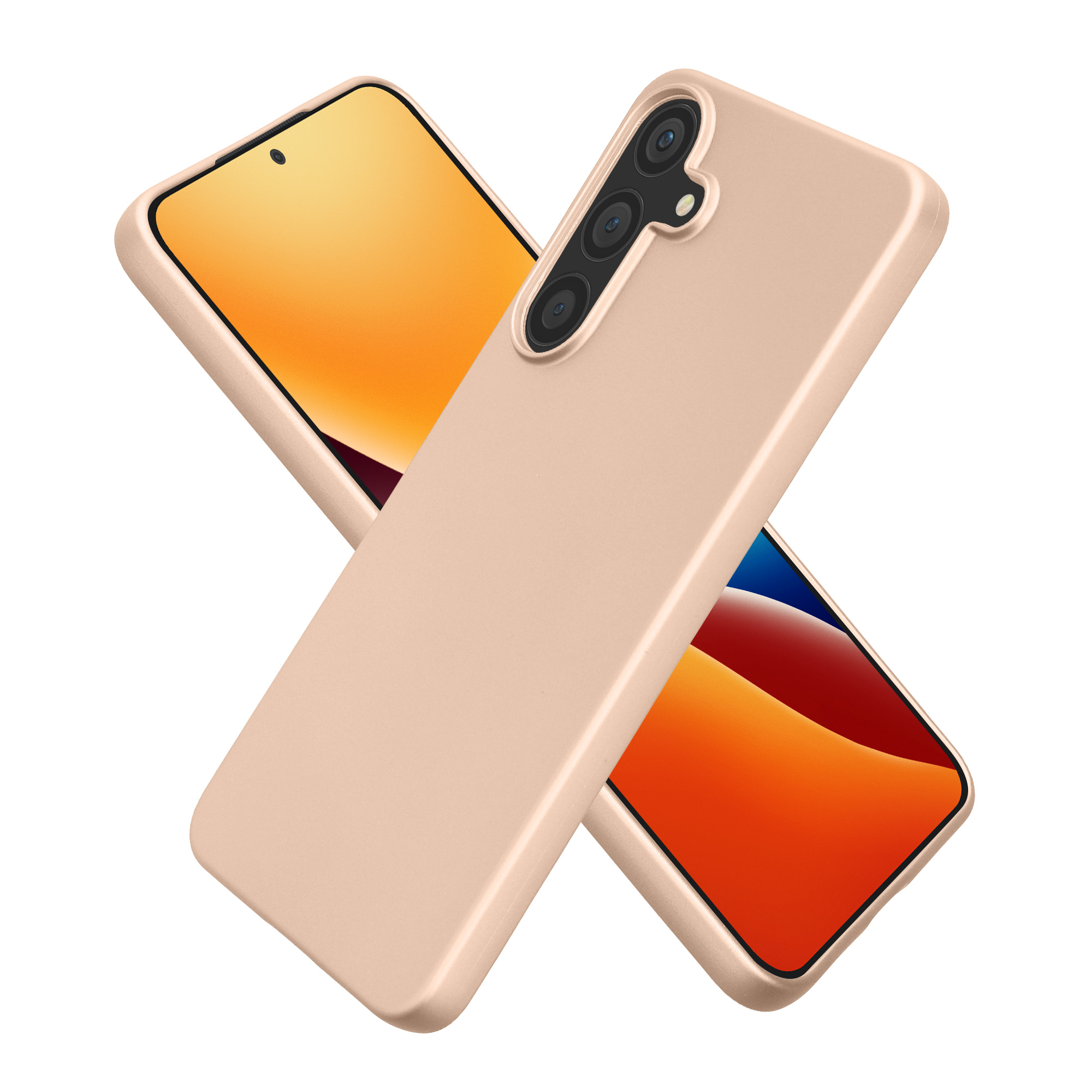 Pouzdro pro Samsung Galaxy S25 FE kwmobile tenké metalické silikonové - metalický zlatá