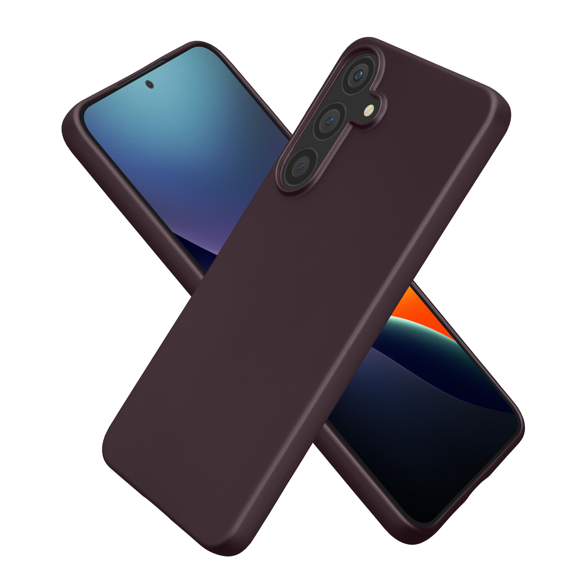 Pouzdro pro Samsung Galaxy S25 FE kwmobile tenké metalické silikonové - metalická bordó