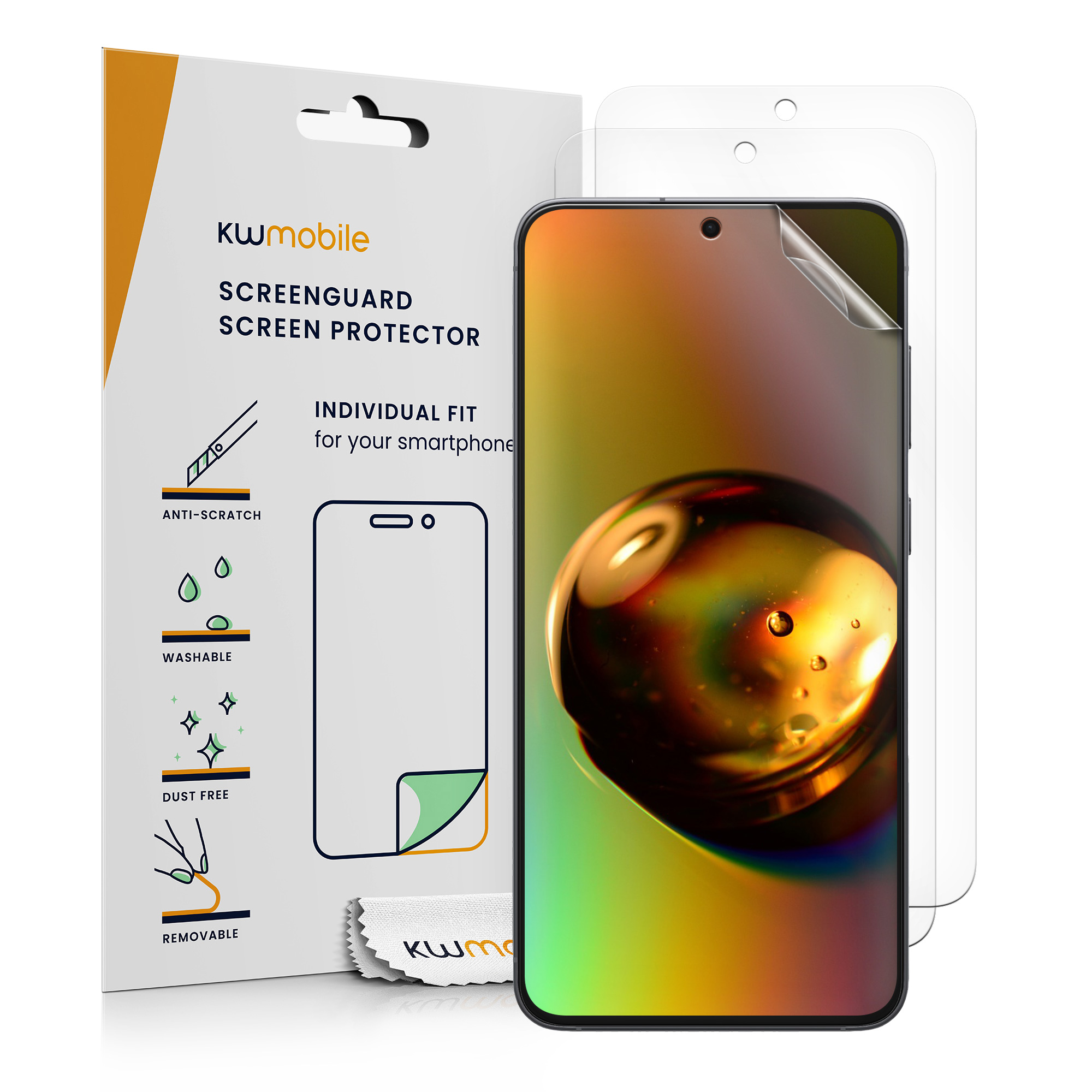 3x čirá ochranná fólie kwmobile Samsung Galaxy S25 FE