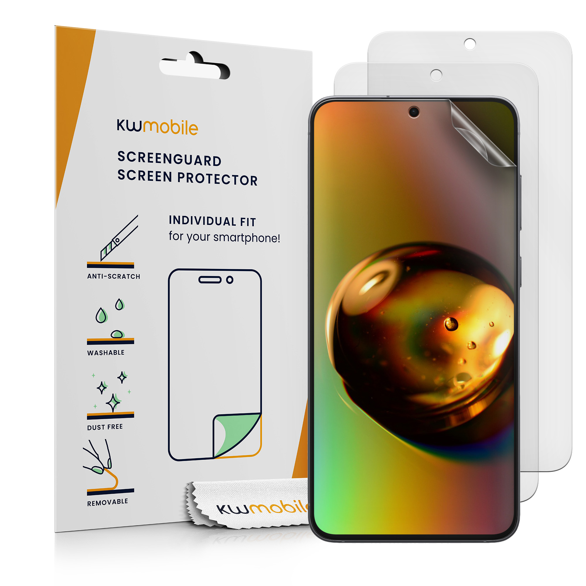 Matné antireflexní ochranné fólie na displej pro Samsung Galaxy S25 FE, 3 ks, odolné proti poškrábání kwmobile