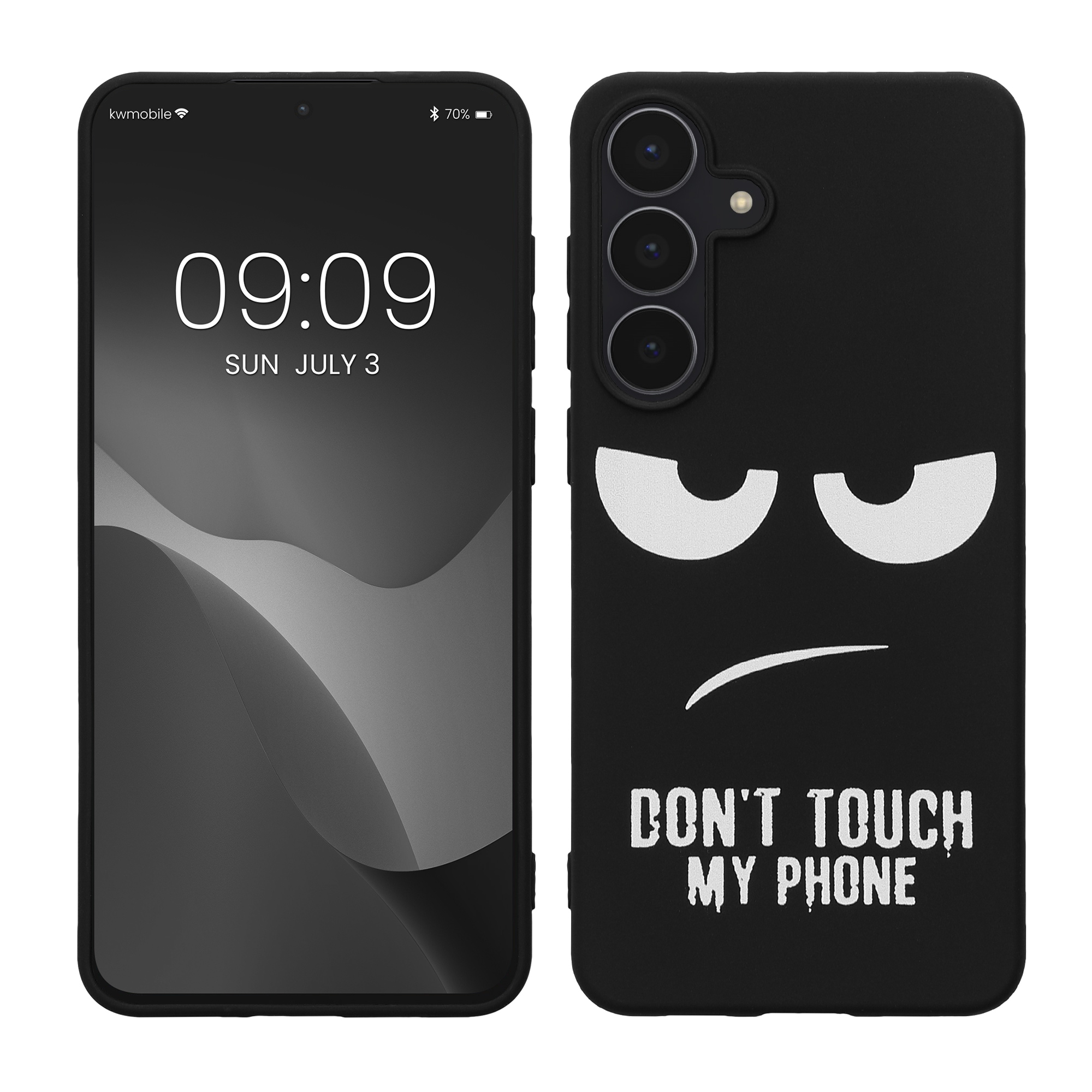 Kryt na mobil Samsung Galaxy S25 FE kwmobile bílá / černá