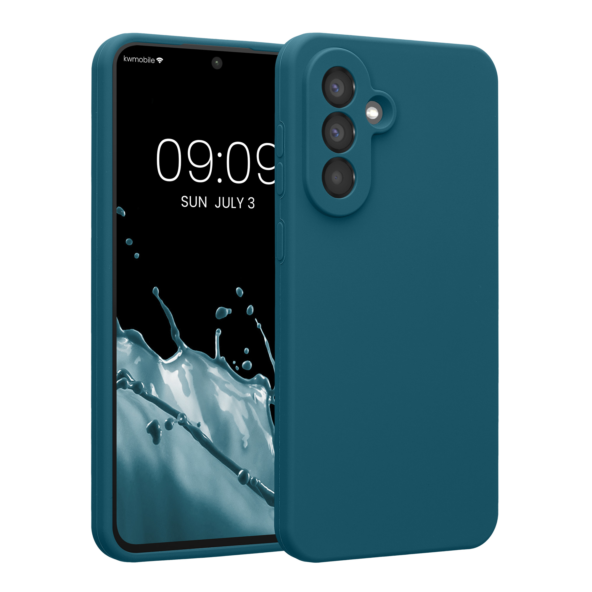 Kryt na mobil Samsung Galaxy A56 5G kwmobile slim matný TPU Matná petrolejová