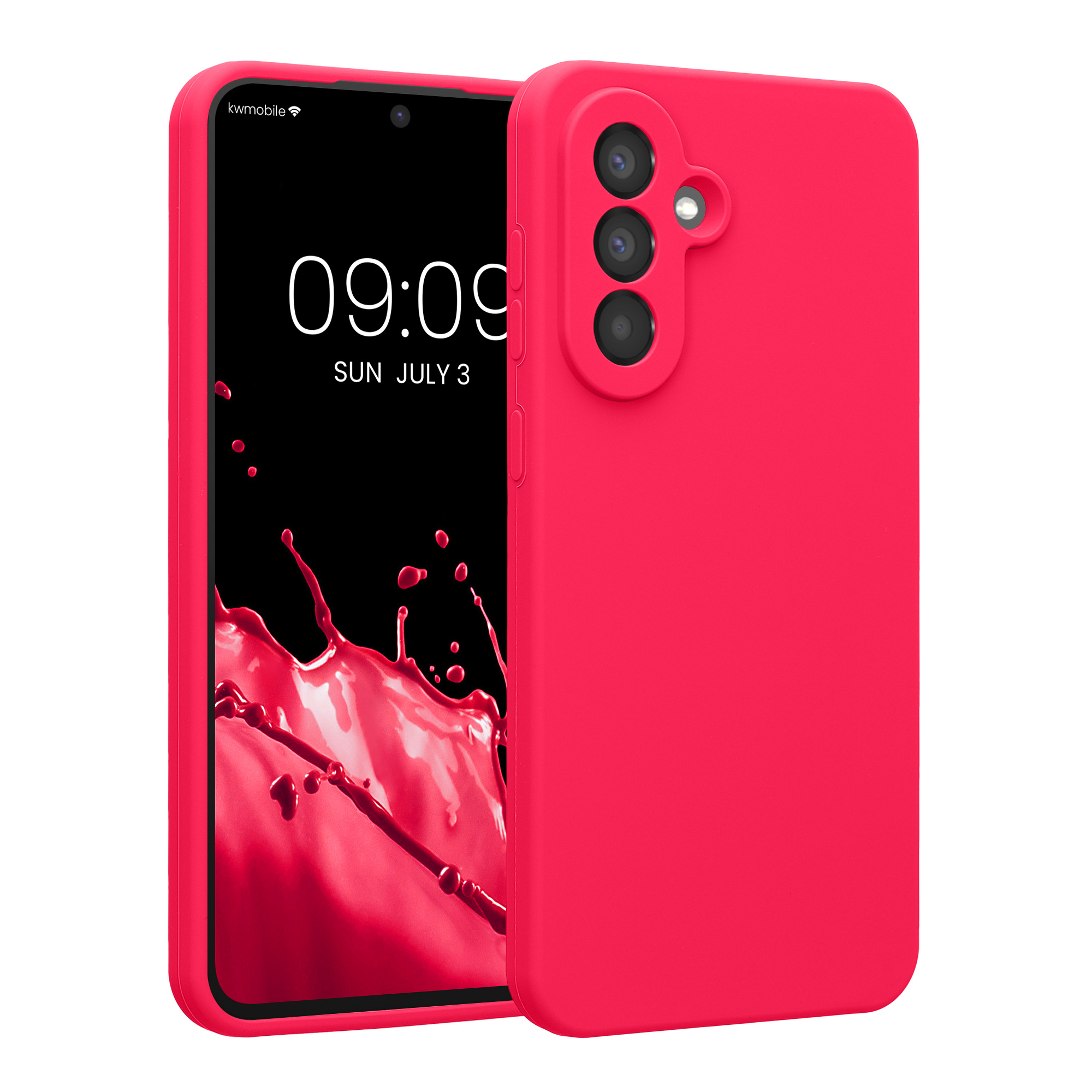 Kryt na mobil Samsung Galaxy A56 5G kwmobile slim matný TPU Neonová růžová