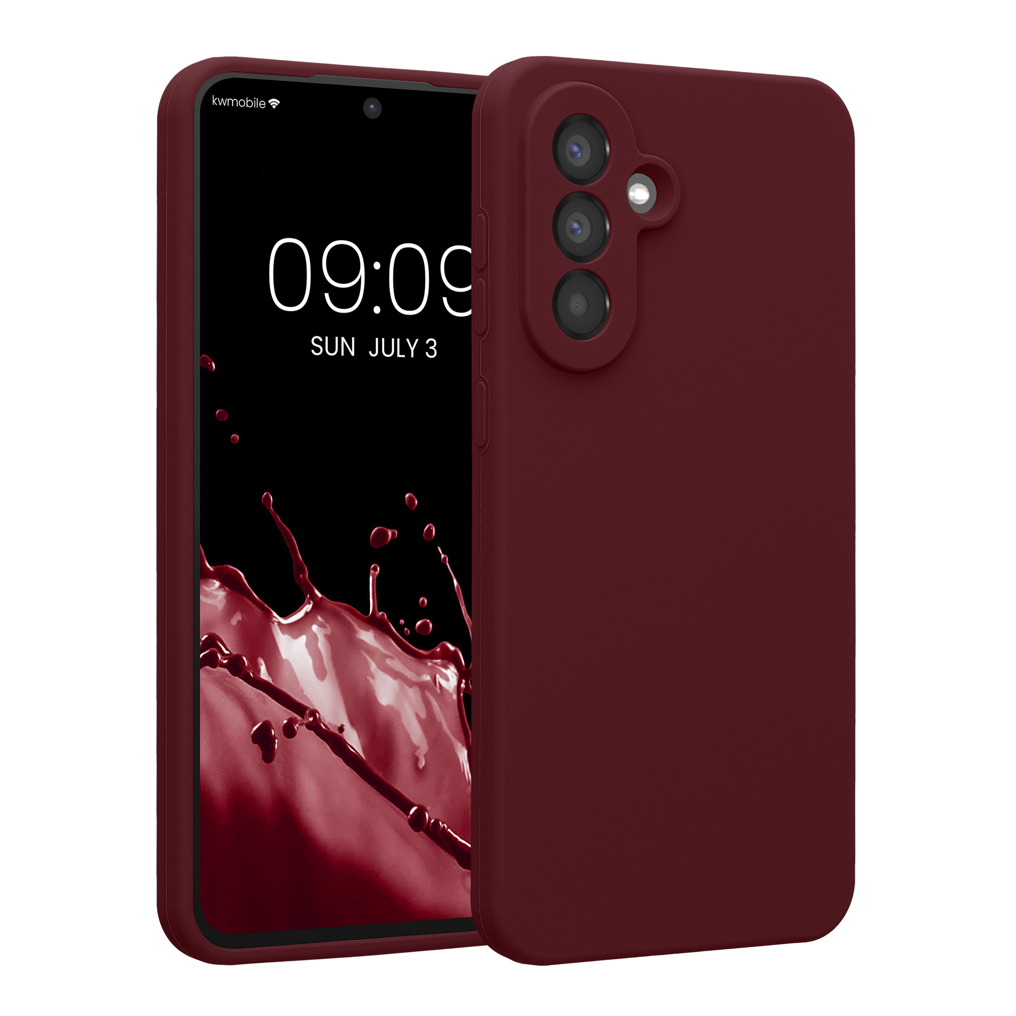 Kryt na mobil Samsung Galaxy A56 5G kwmobile slim matný TPU Bordeaux fialová