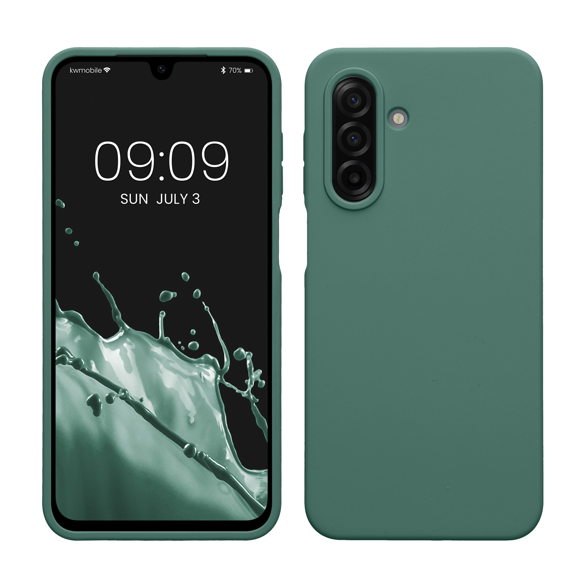 Pouzdro pro Samsung Galaxy A17 4G / 5G kwmobile silikonové - lesní zelená