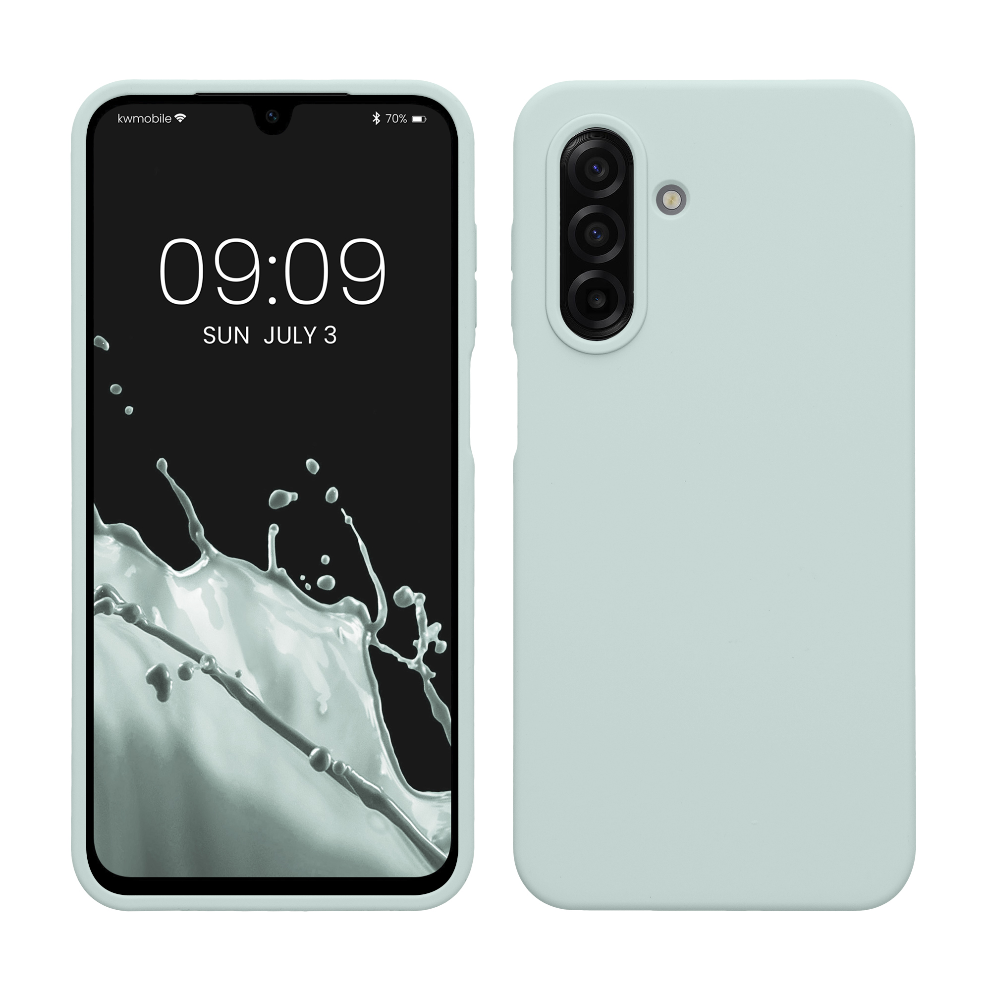 Pouzdro pro Samsung Galaxy A17 4G / 5G kwmobile silikonové - světle mátová