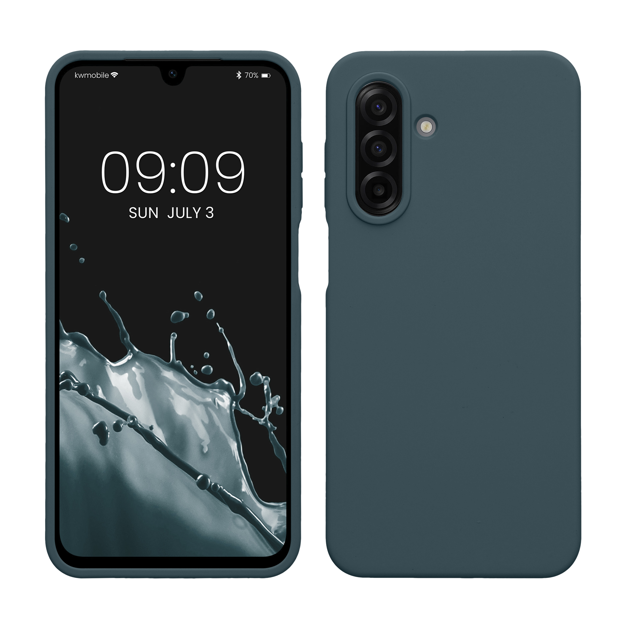 Pouzdro pro Samsung Galaxy A17 4G / 5G kwmobile silikonové - tmavá antracitová