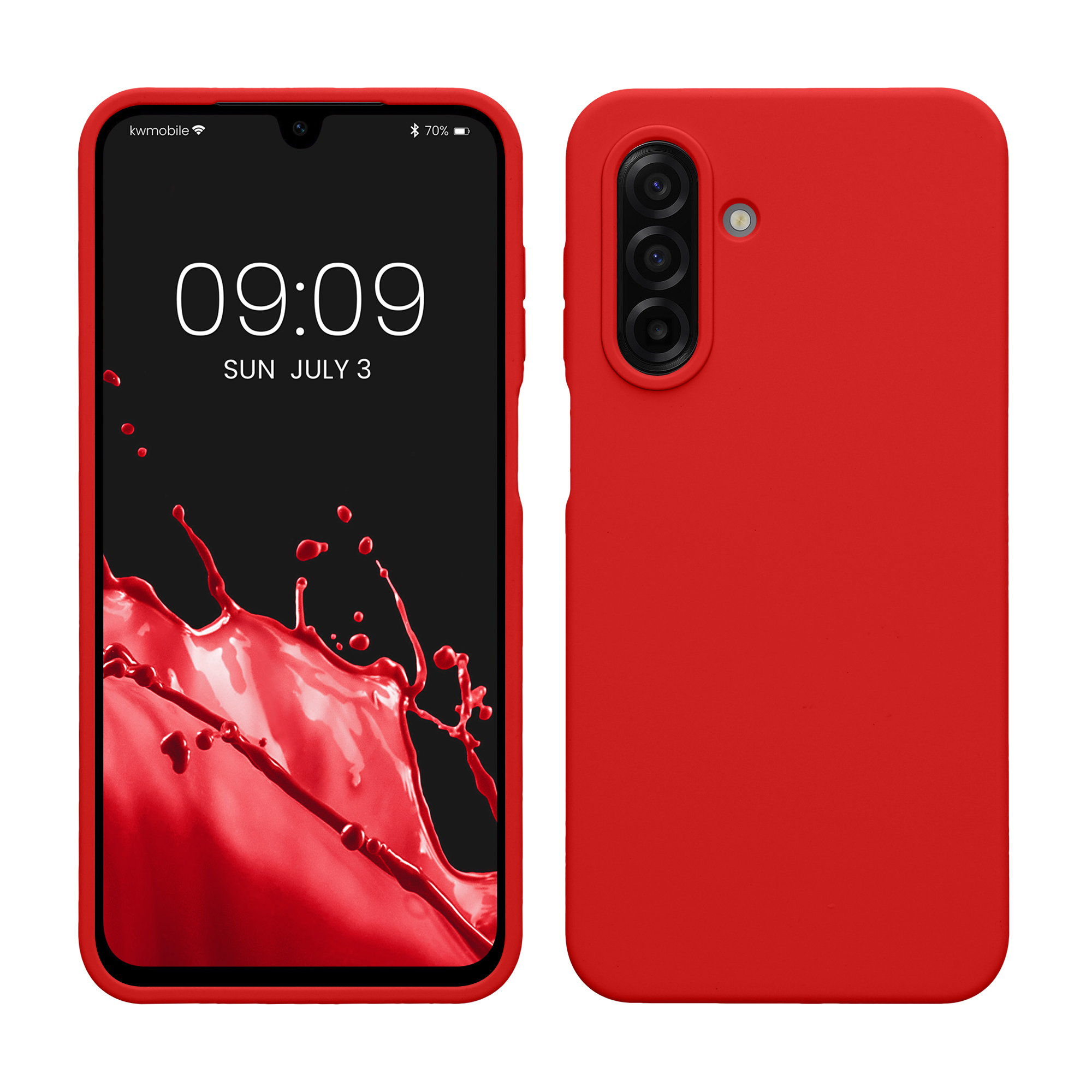 Pouzdro pro Samsung Galaxy A17 4G / 5G kwmobile silikonové - klasická červená
