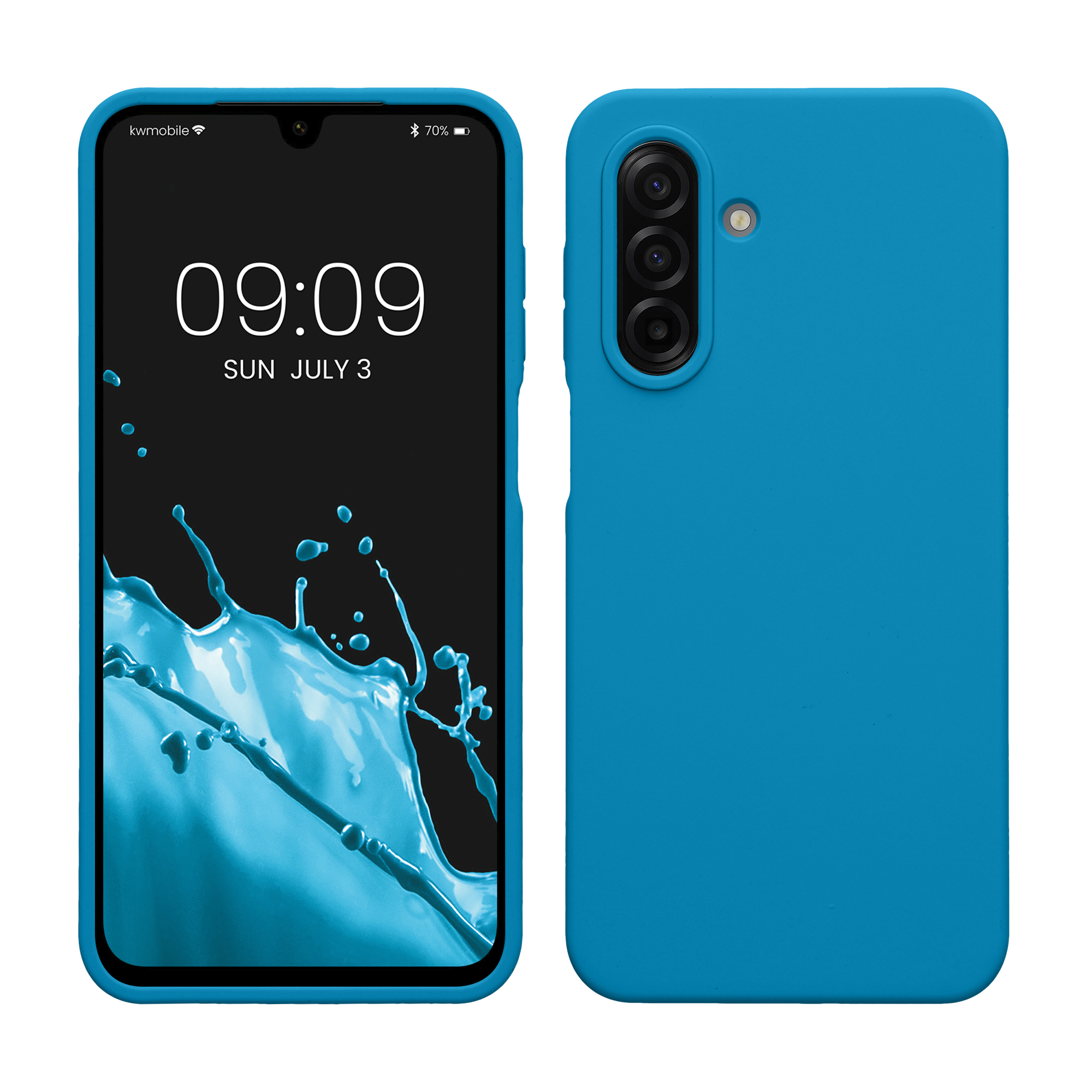 Pouzdro pro Samsung Galaxy A17 4G / 5G kwmobile silikonové - karibská modrá