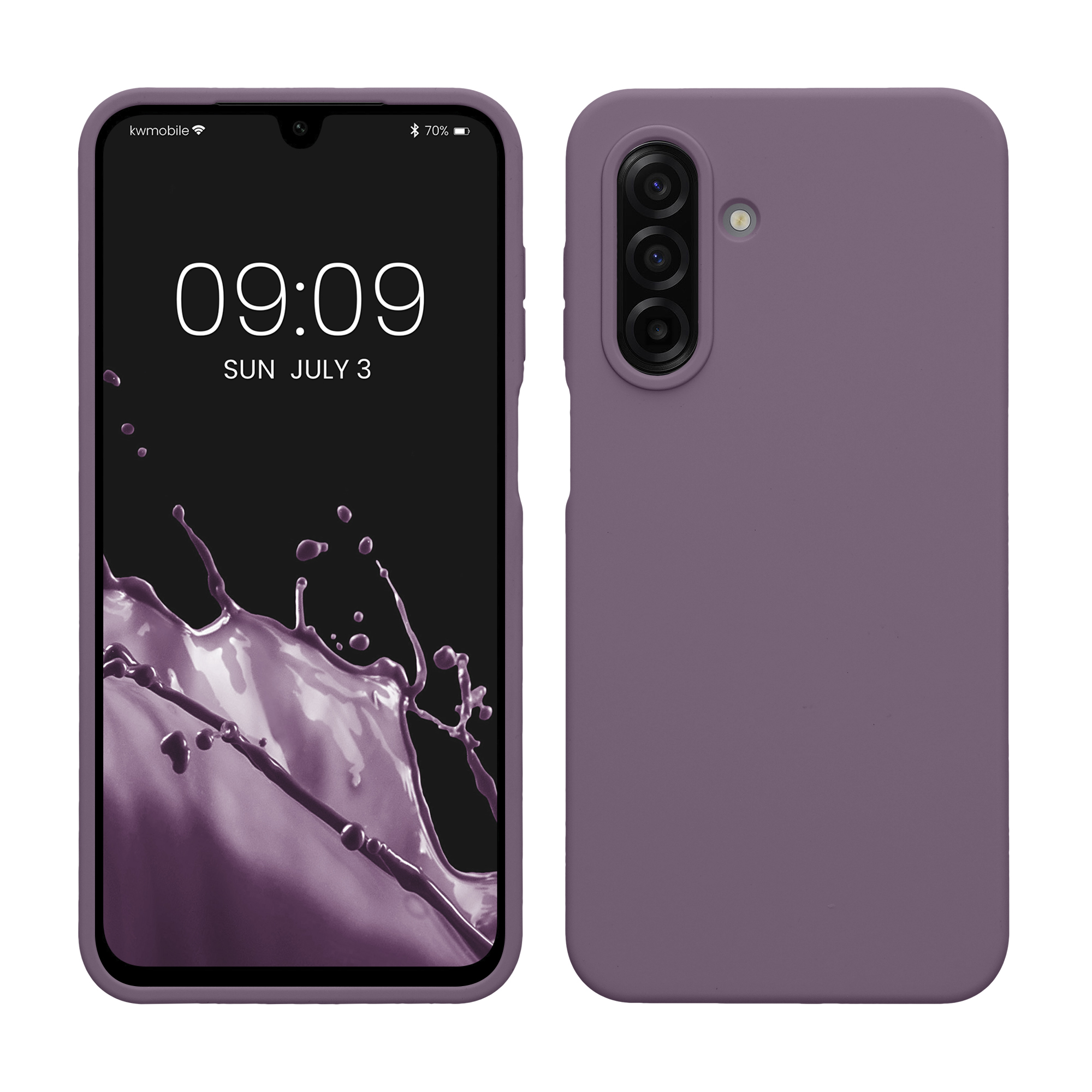 Pouzdro pro Samsung Galaxy A17 4G / 5G kwmobile silikonové - pastelová kosatcová