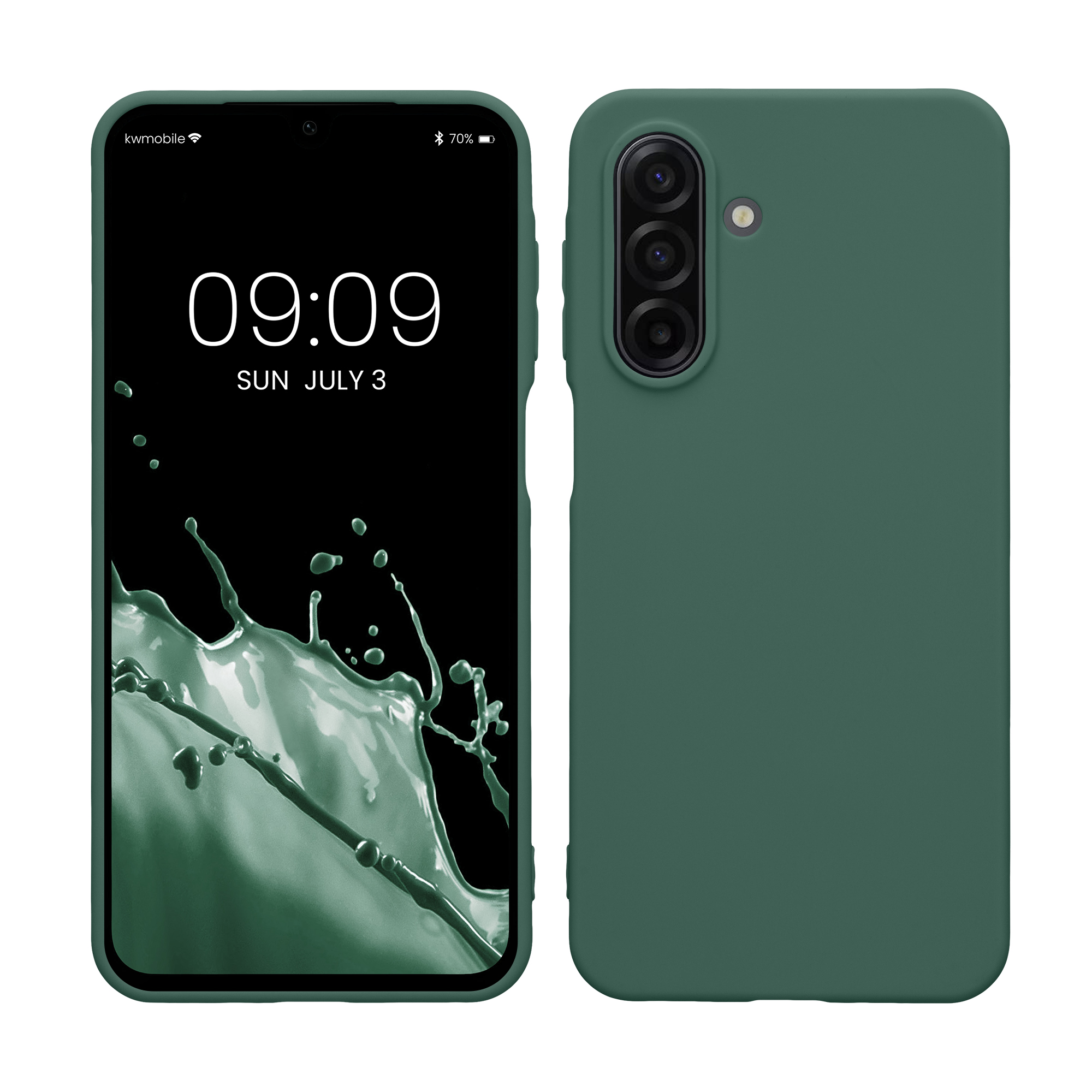 Pouzdro pro Samsung Galaxy A17 4G / 5G kwmobile TPU - lesní zelená