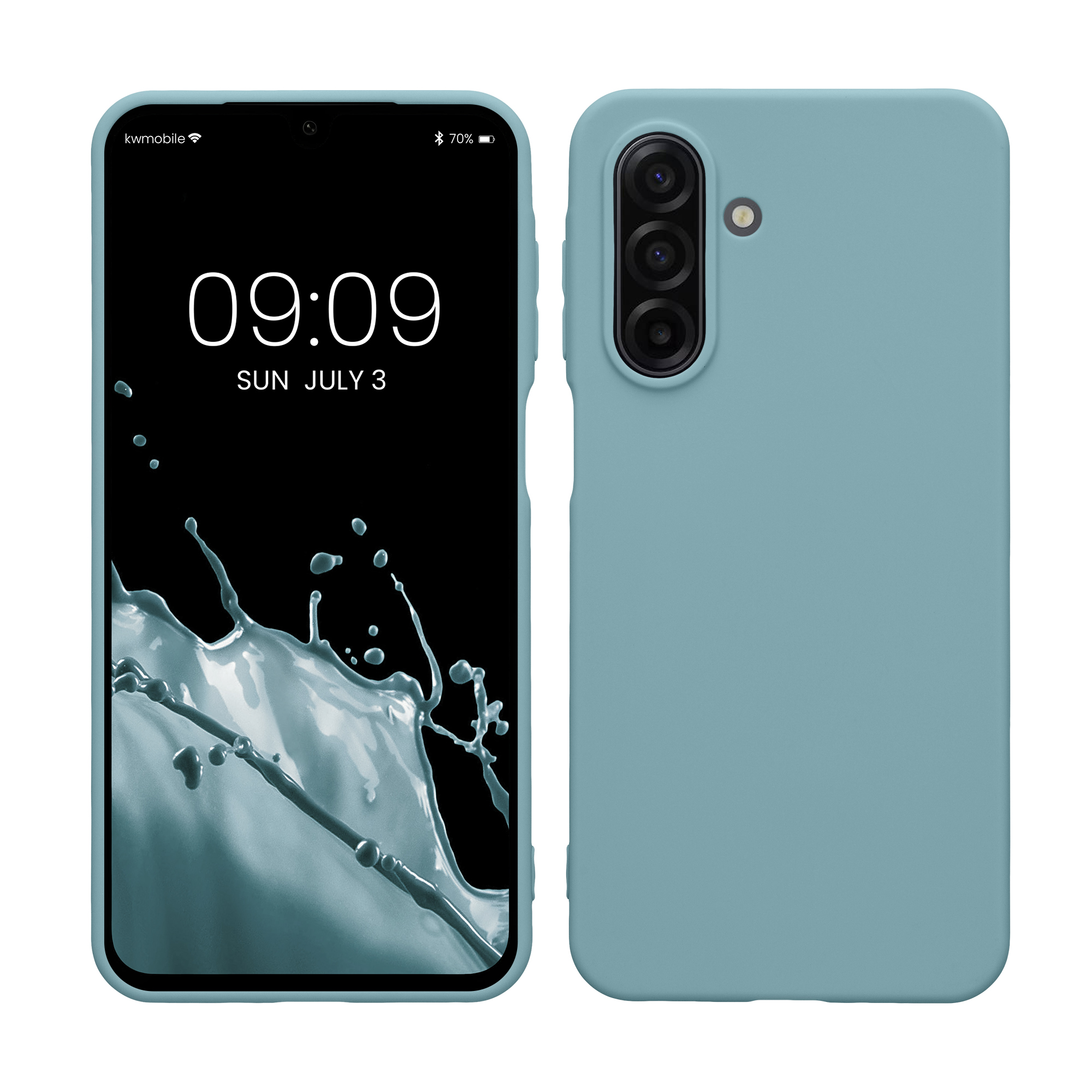 kwmobile měkký ochranný TPU kryt pro Samsung Galaxy A17 4G / 5G, nárazuvzdorný, kompatibilní s bezdrátovým nabíjením, antický kámen