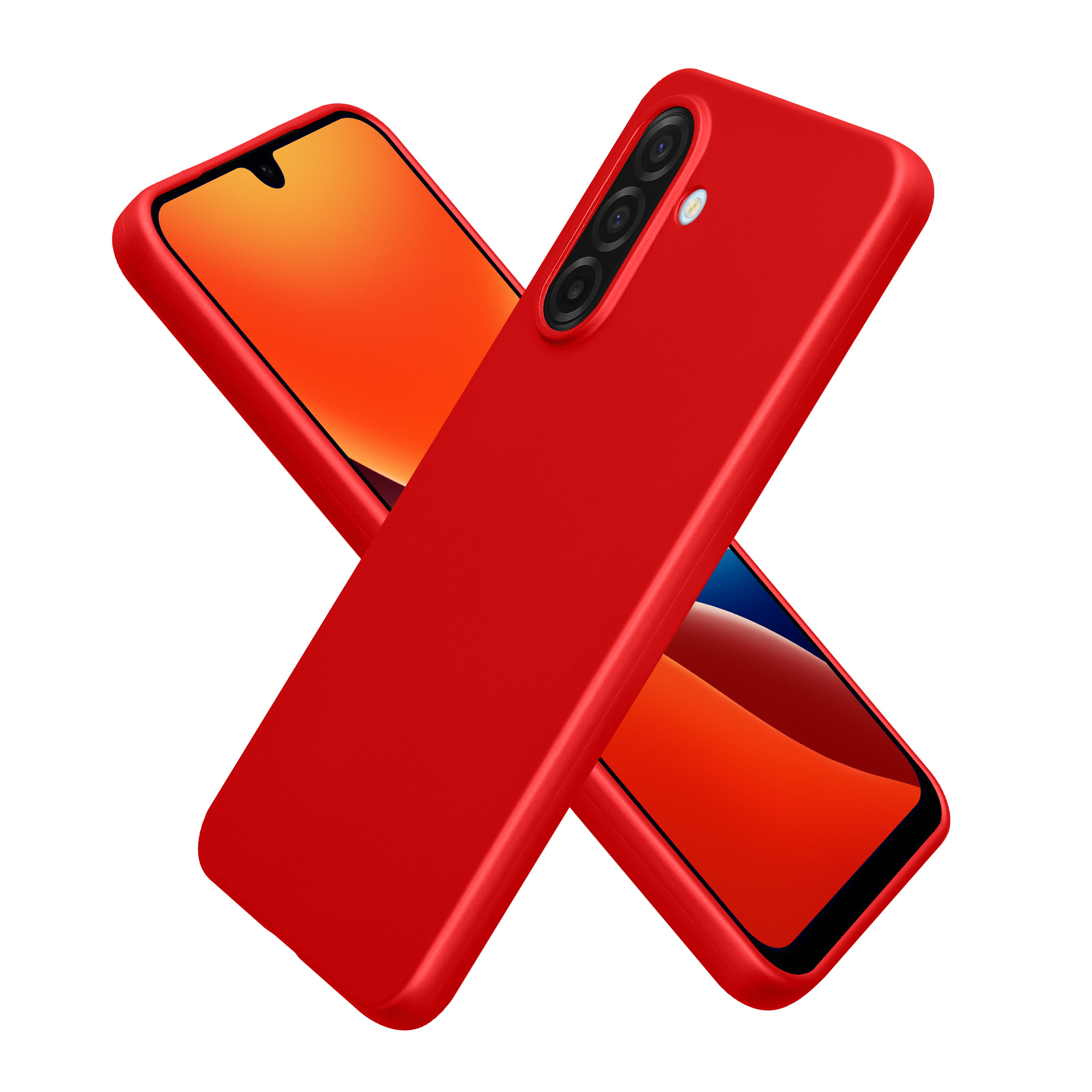 kwmobile tenký měkký metalický TPU silikonový kryt pro Samsung Galaxy A17 4G / 5G, Metallic tmavě červená