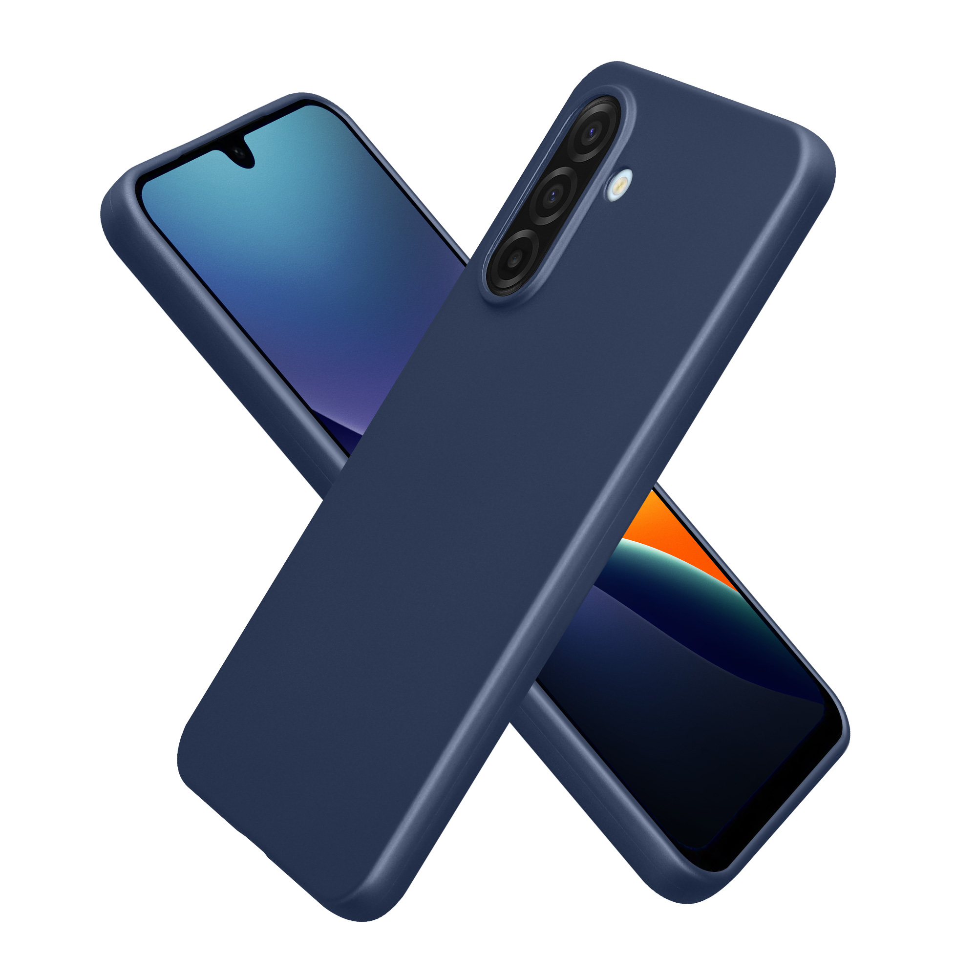 kwmobile tenký měkký metalický TPU silikonový kryt pro Samsung Galaxy A17 4G / 5G, Metallic modrá
