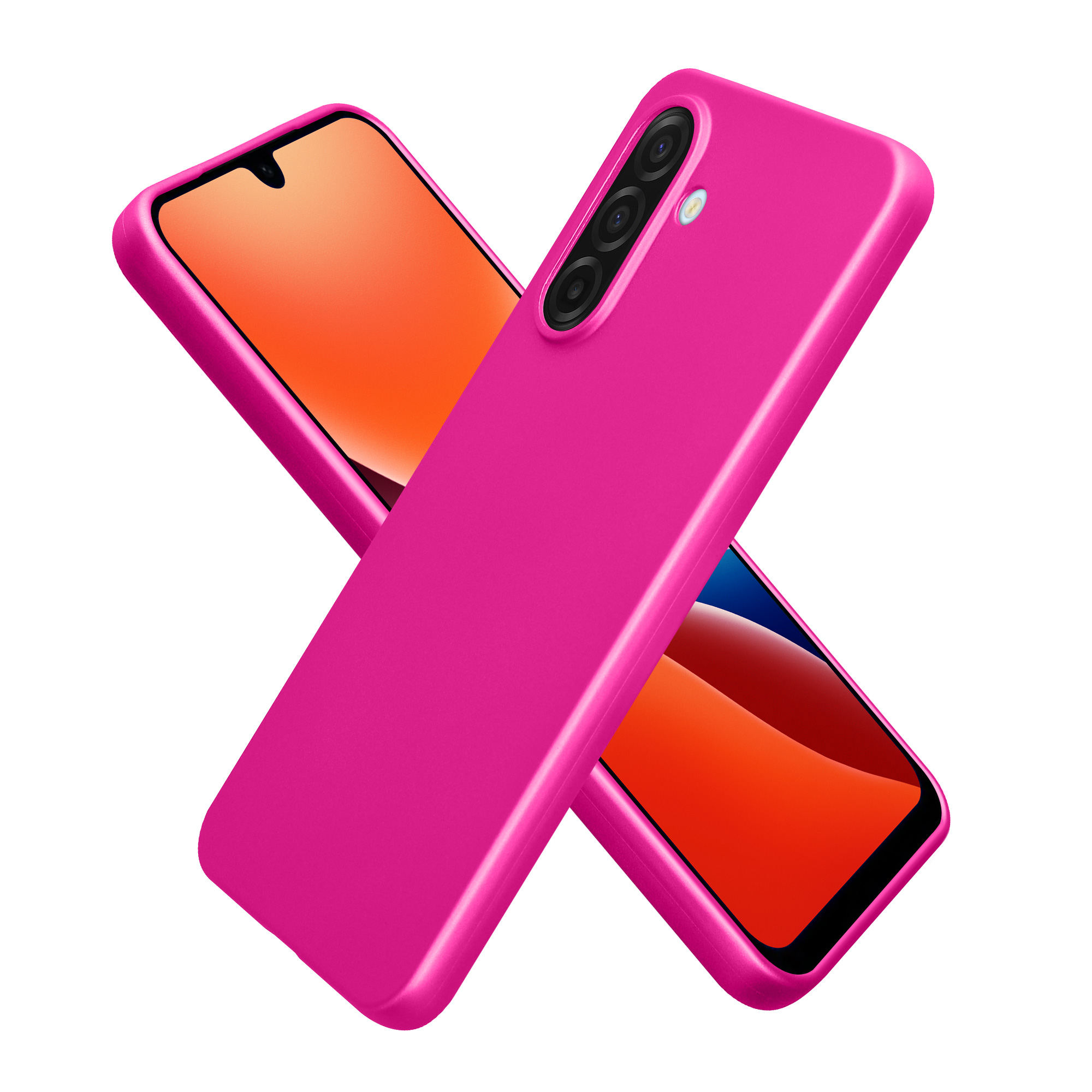 Pouzdro pro Samsung Galaxy A17 4G / 5G kwmobile tenké metalické silikonové - metalická růžová