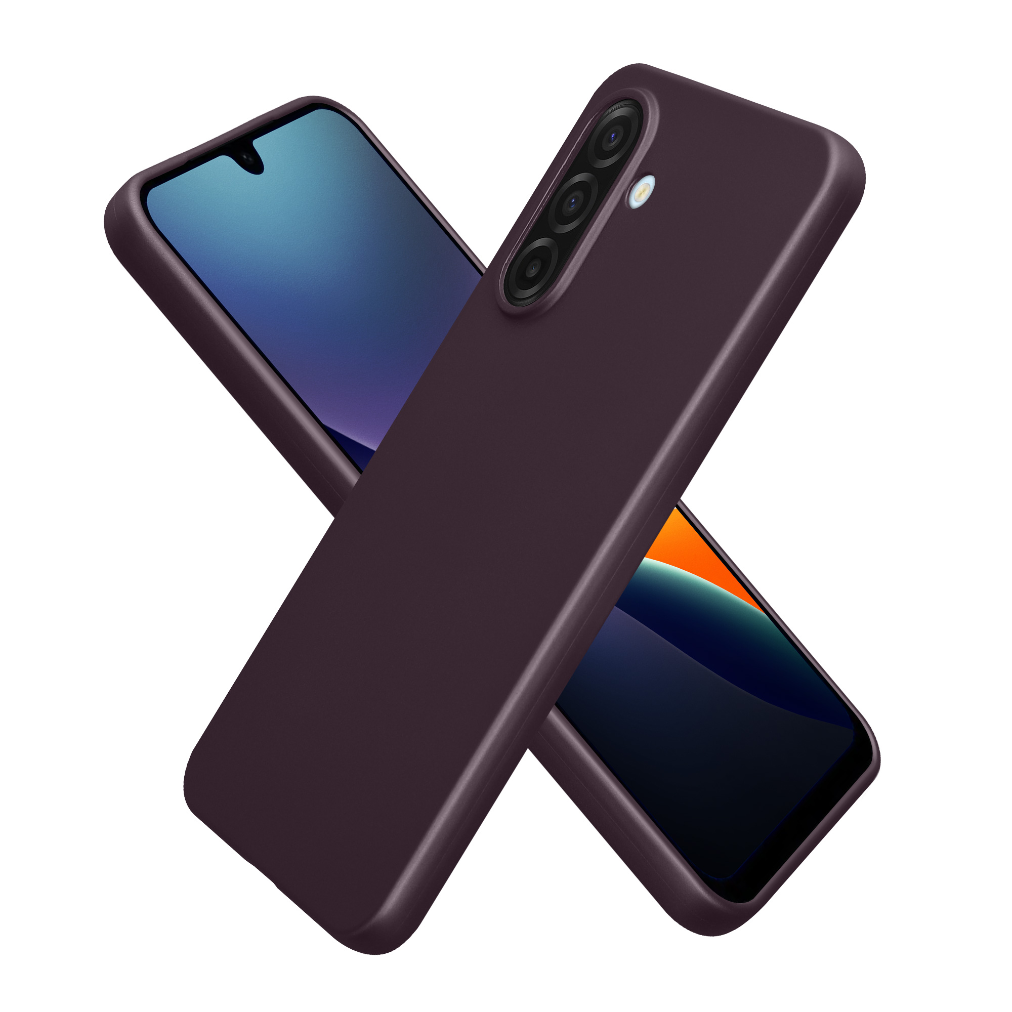 kwmobile tenký měkký metalický TPU silikonový kryt pro Samsung Galaxy A17 4G / 5G, Metallic Berry