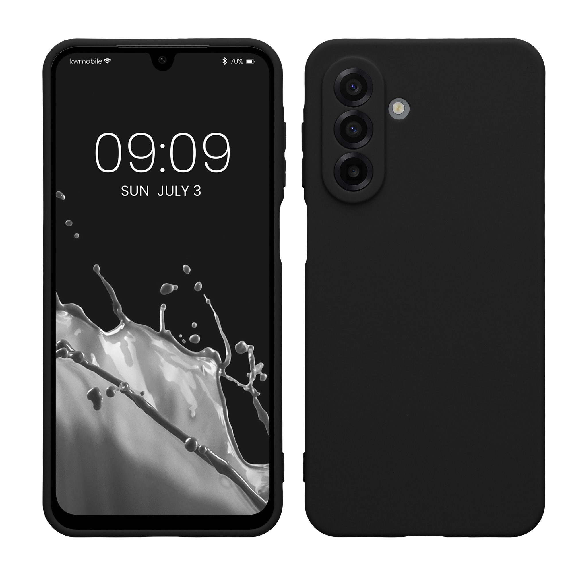 kwmobile tenký ochranný TPU kryt pro Samsung Galaxy A17 4G / 5G, měkký matný povrch, černá