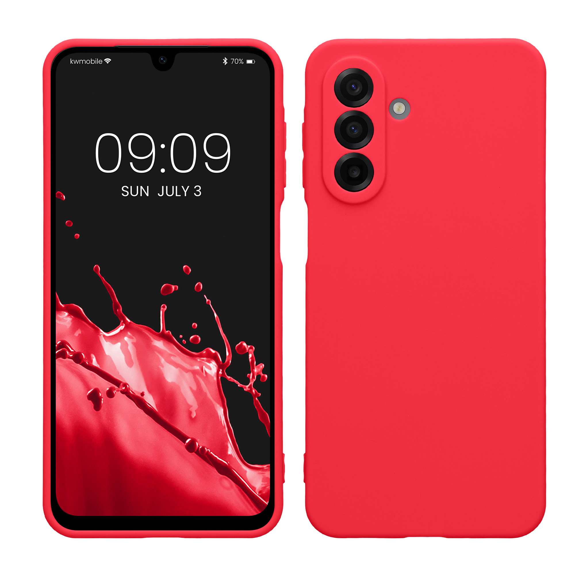 Matný kryt na mobil Samsung Galaxy A17 4G / 5G kwmobile neonově růžový