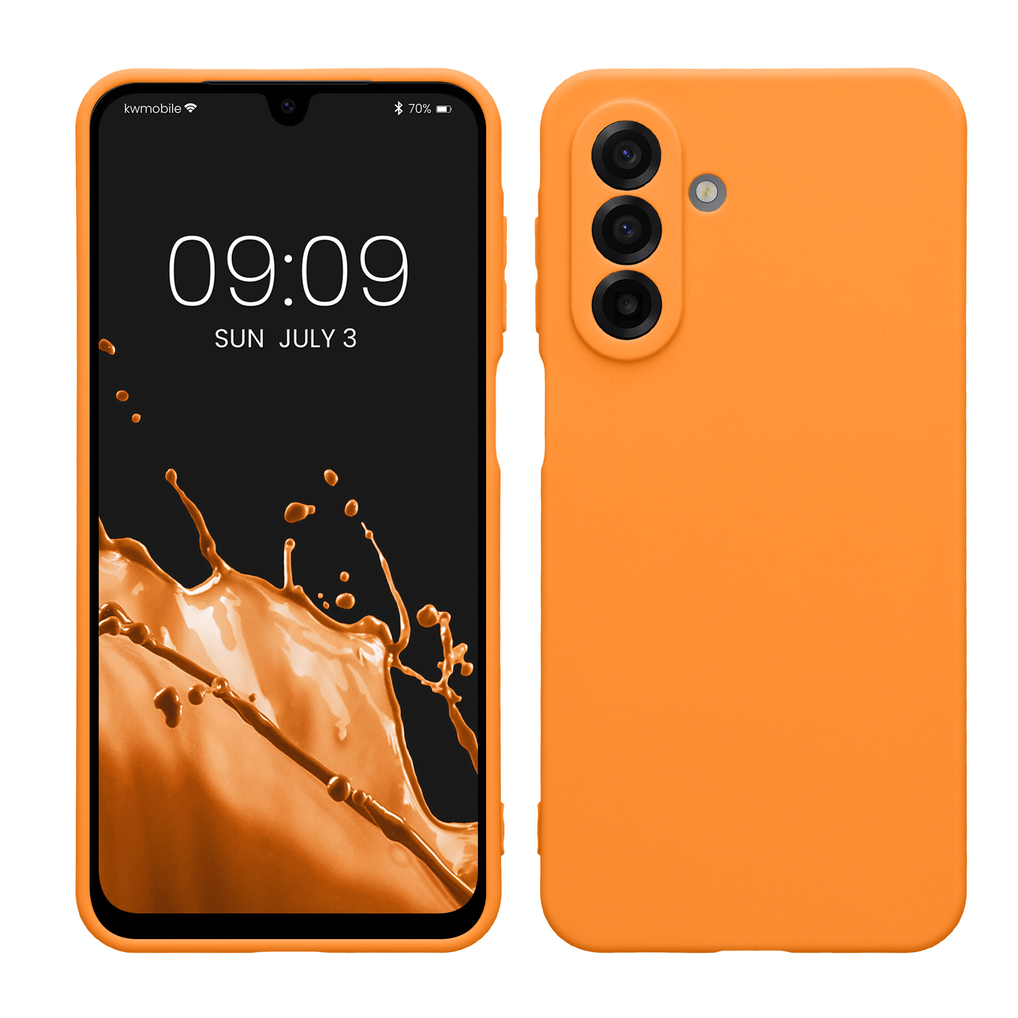 Matný kryt na mobil Samsung Galaxy A17 4G / 5G kwmobile ovocně oranžový
