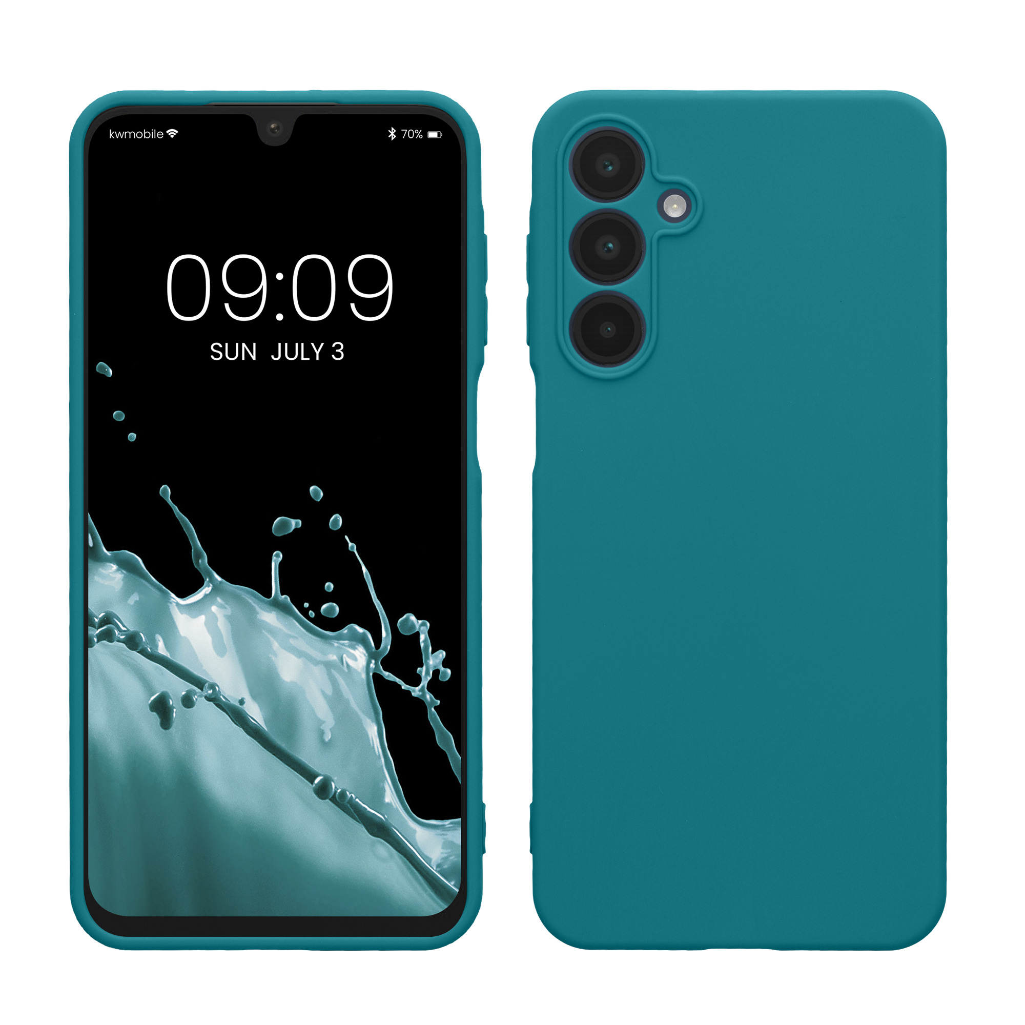 Kryt na mobil Samsung Galaxy A16 5G kwmobile slim matný TPU Matná petrolejová