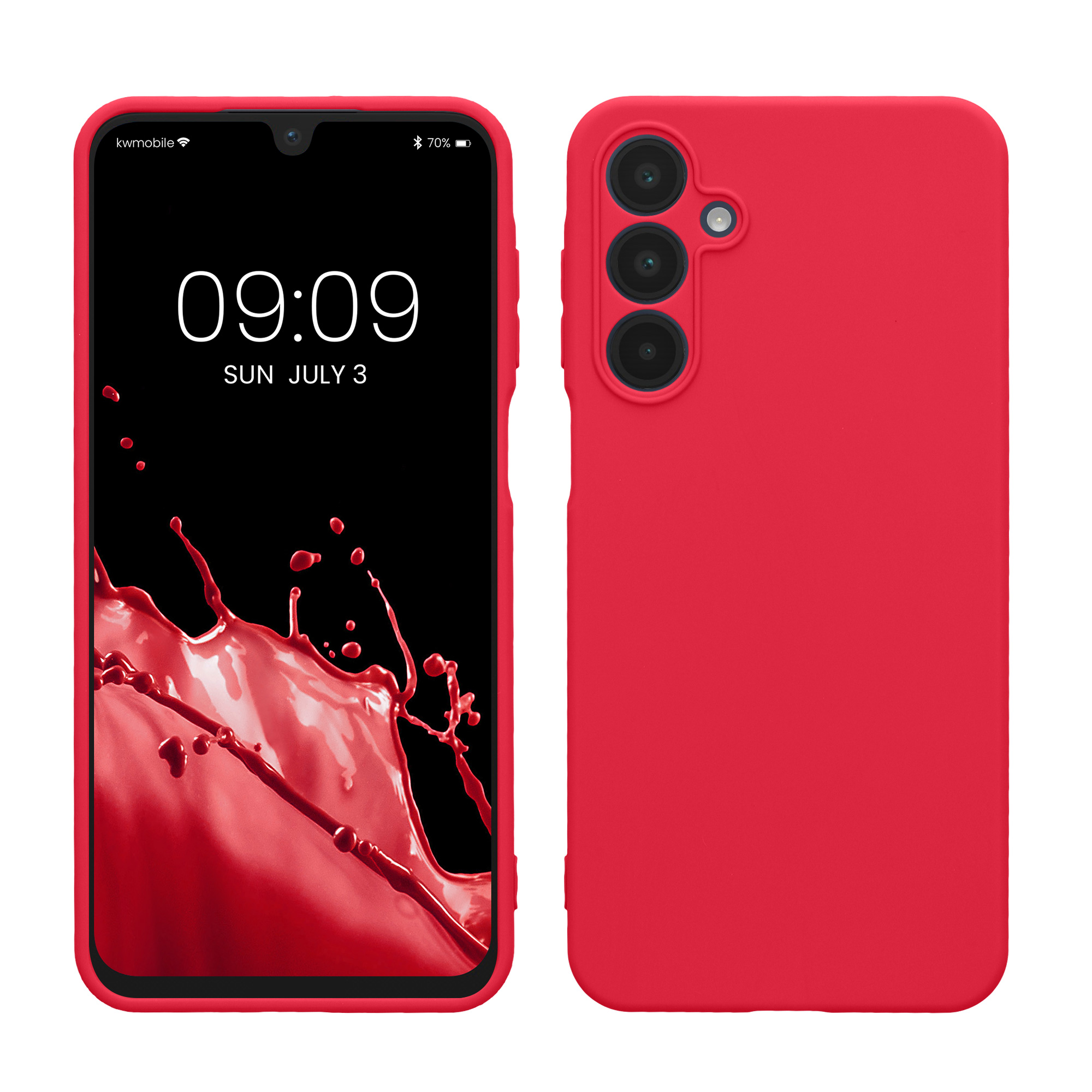 Kryt na mobil Samsung Galaxy A16 5G kwmobile slim matný TPU Neonová růžová