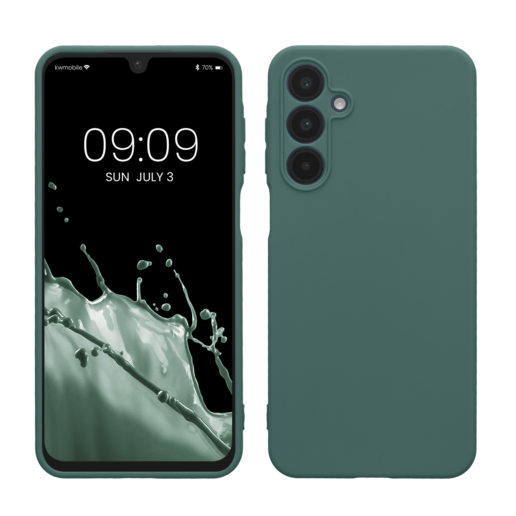 Kryt na mobil Samsung Galaxy A16 5G kwmobile slim matný TPU Modro-zelená