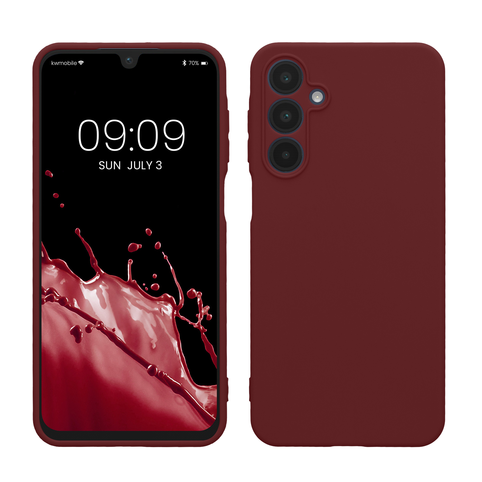 Kryt na mobil Samsung Galaxy A16 5G kwmobile slim matný TPU Bordeaux fialová
