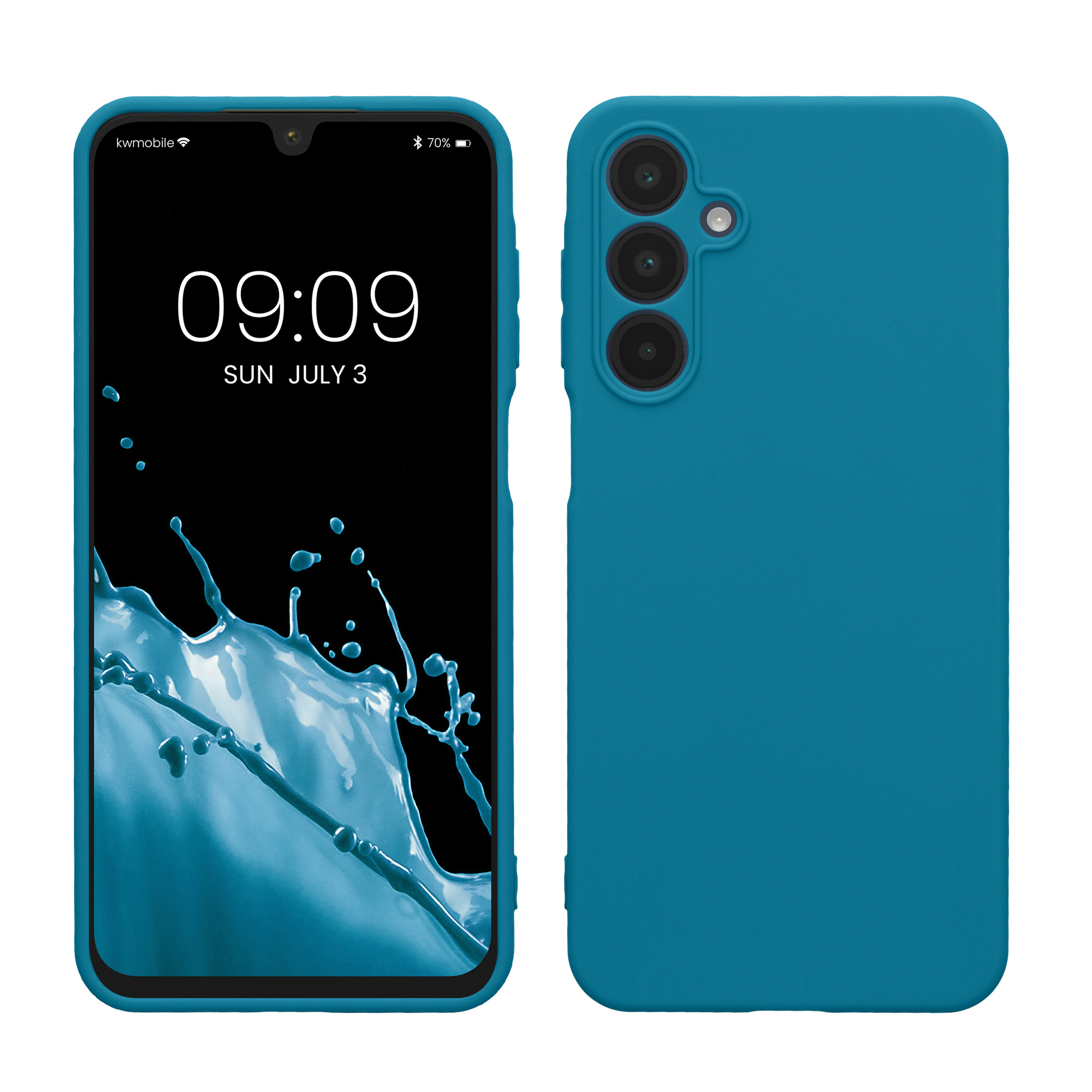 Kryt na mobil Samsung Galaxy A16 5G kwmobile slim matný TPU Karibská modrá