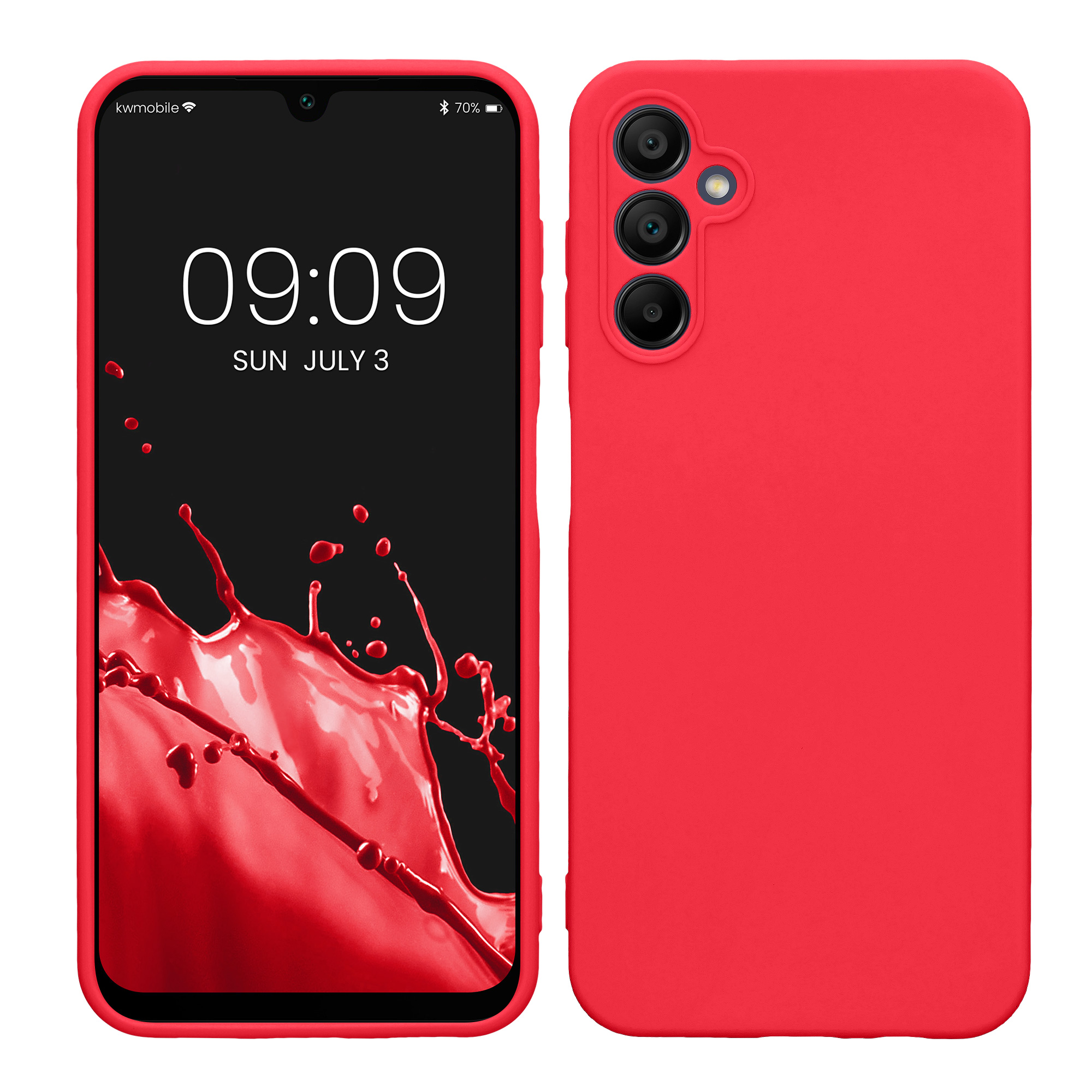 Kryt na mobil Samsung Galaxy A14 5G kwmobile slim matný TPU Neonová růžová