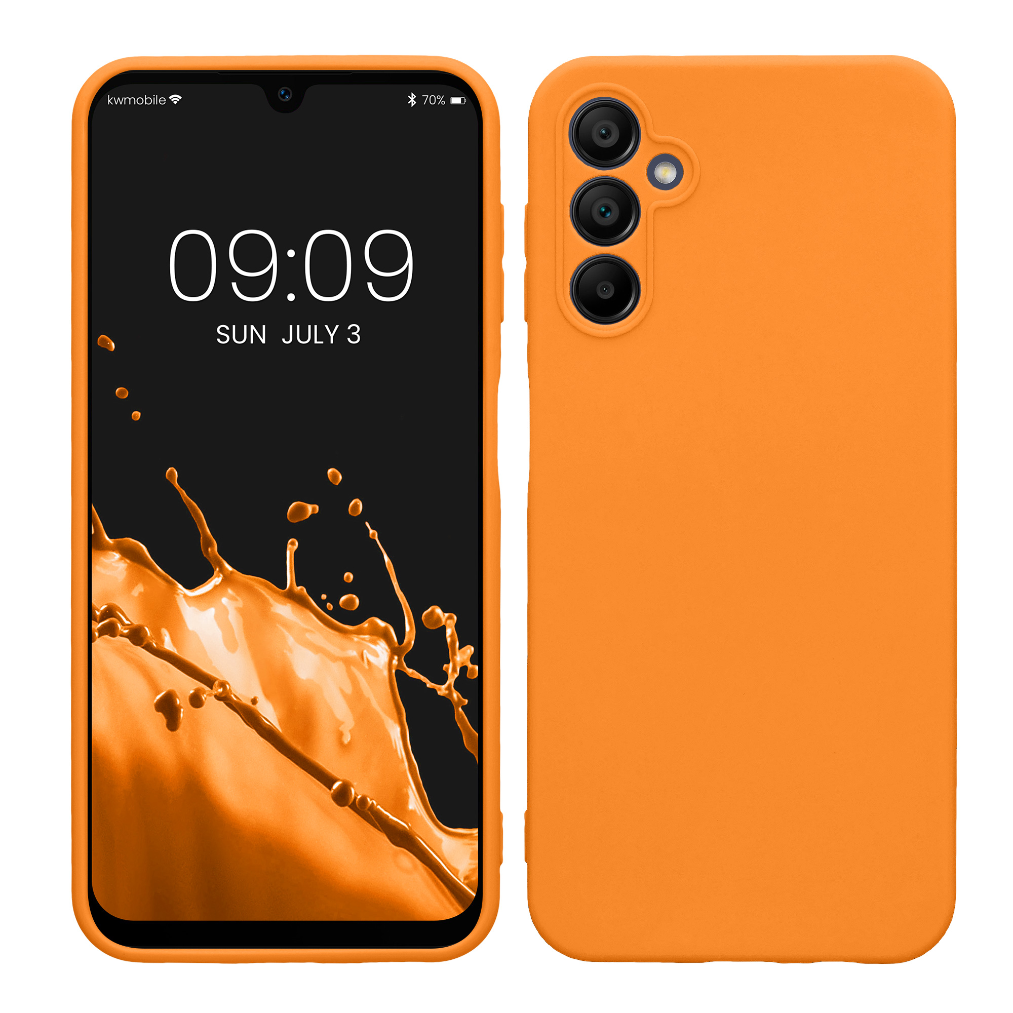 Kryt na mobil Samsung Galaxy A14 5G kwmobile slim matný TPU Ovocná oranžová