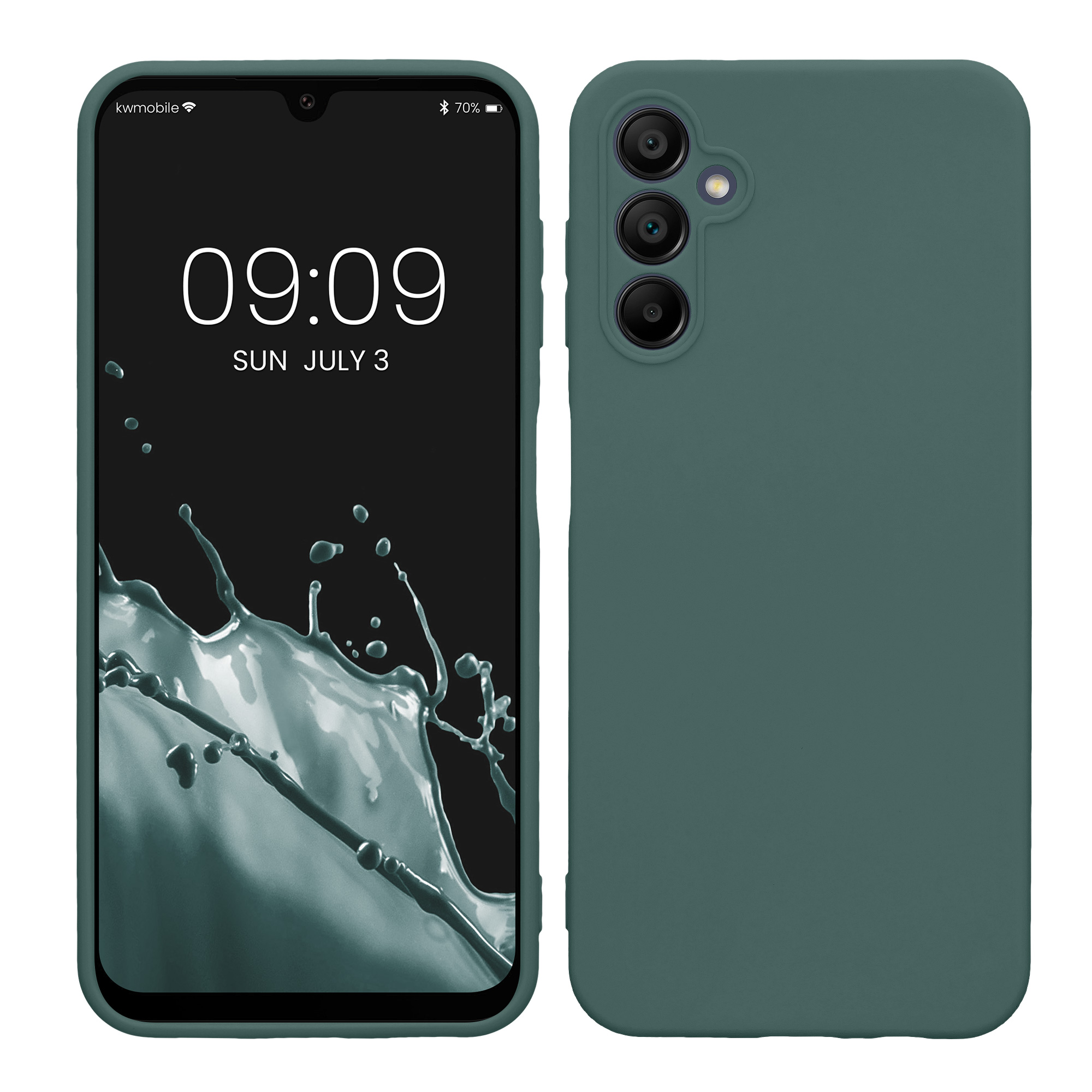 Kryt na mobil Samsung Galaxy A14 5G kwmobile slim matný TPU Modro-zelená