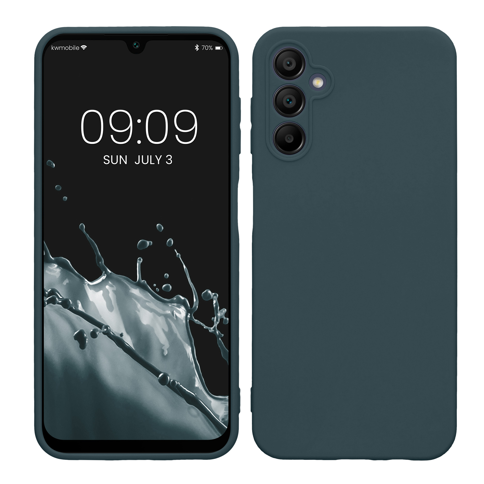 Kryt na mobil Samsung Galaxy A14 5G kwmobile slim matný TPU Tmavě břidlicová