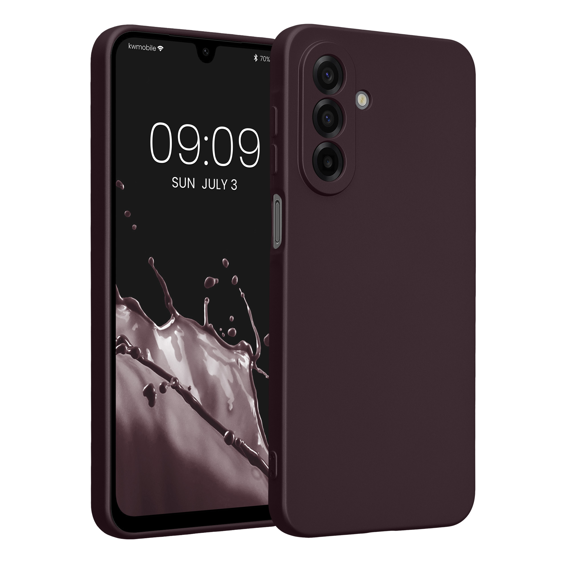 Metalický kryt na mobil Samsung Galaxy A17 4G / 5G kwmobile metalicky berry