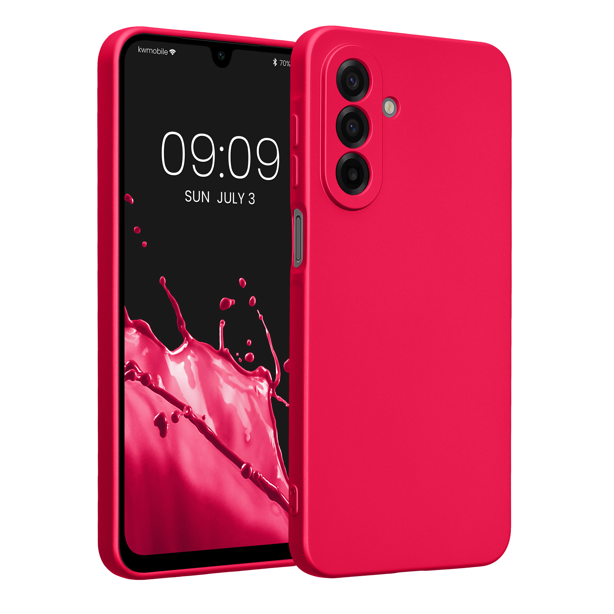 Metalický kryt na mobil Samsung Galaxy A17 4G / 5G kwmobile metalicky růžový